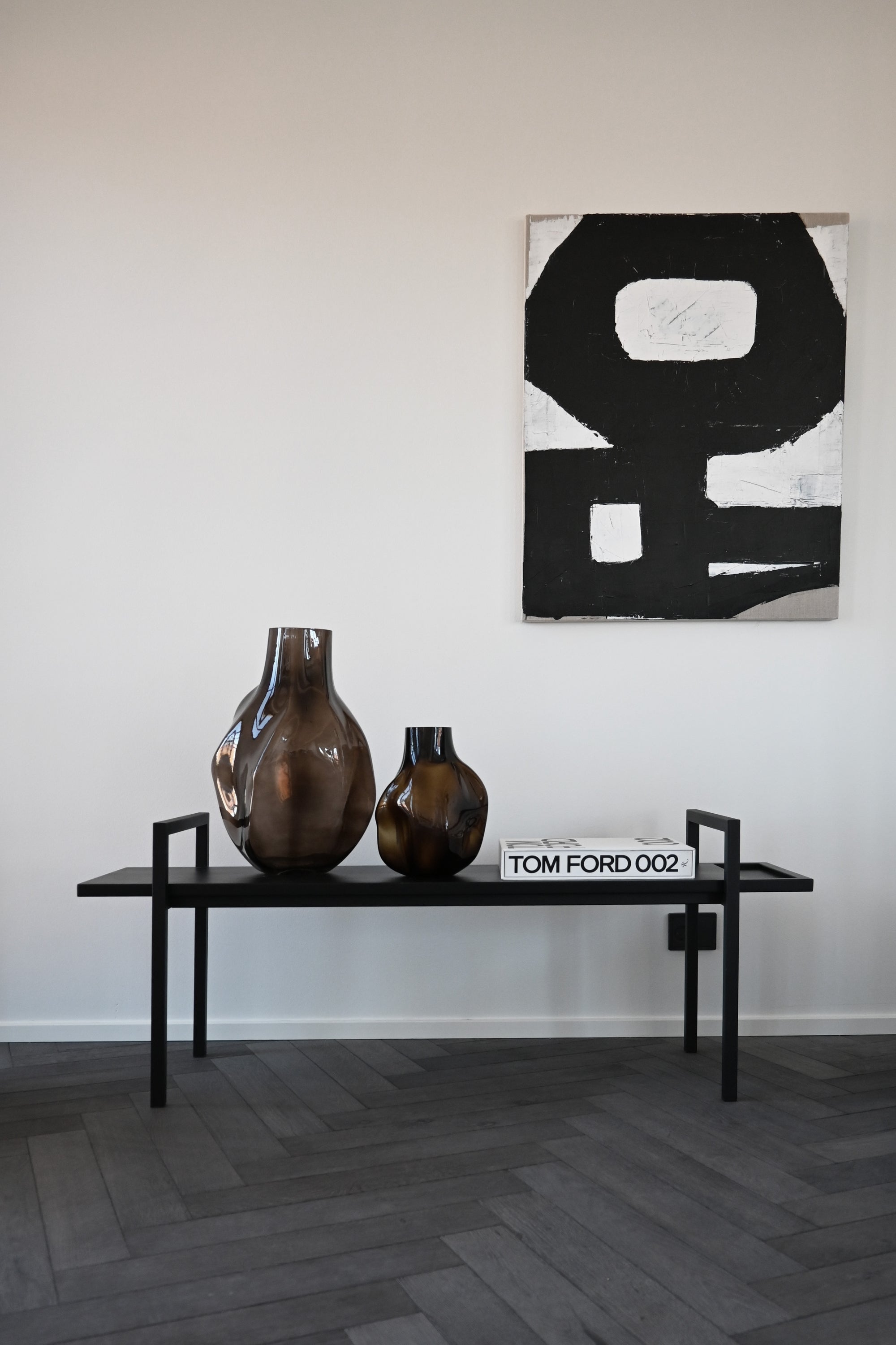 Bakku közepes füstös üveg váza