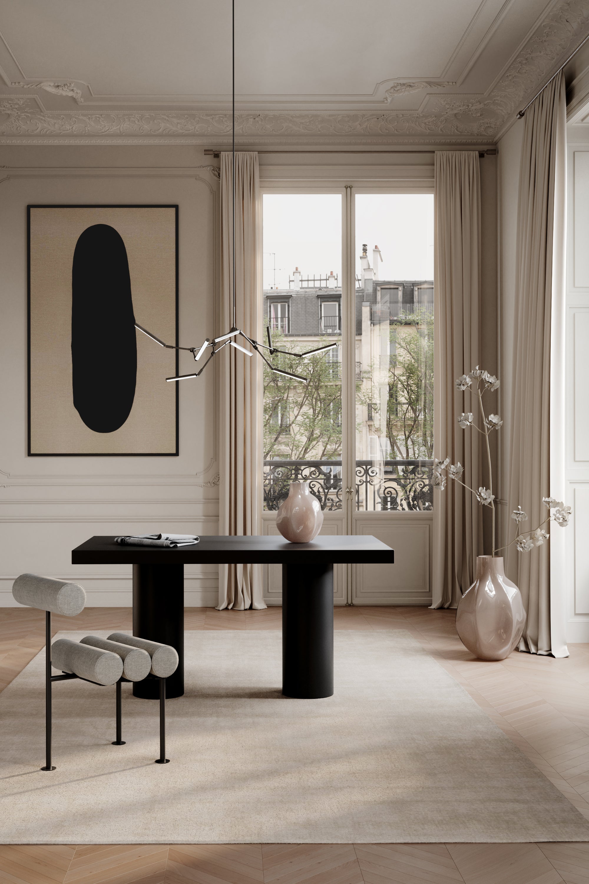 Bakku Vase medio smoked desert