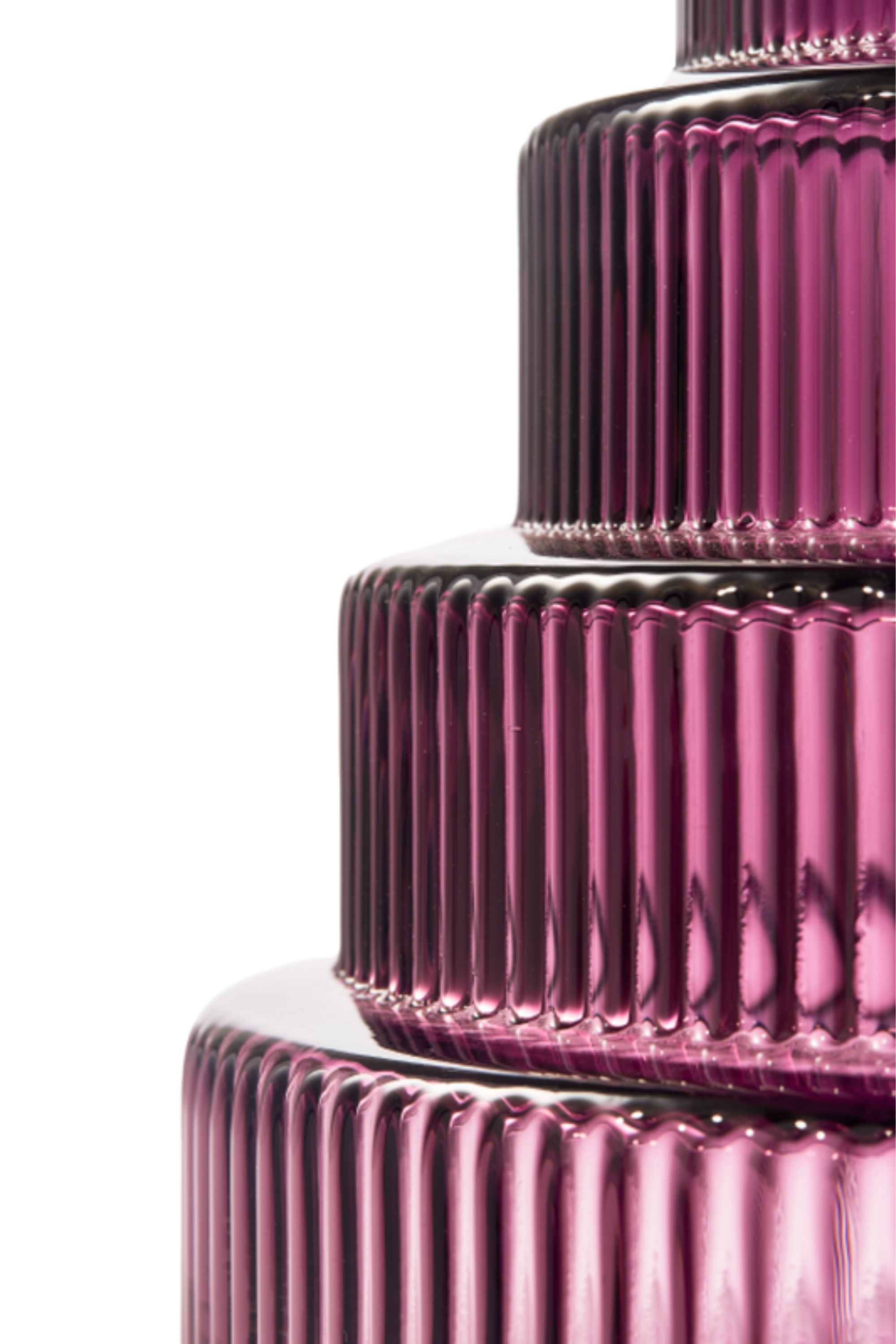 Steps Darkpurple Large Glass Vase