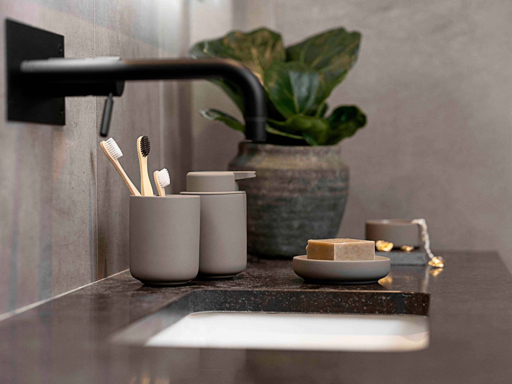 Ume Soap Dish Soft Grey