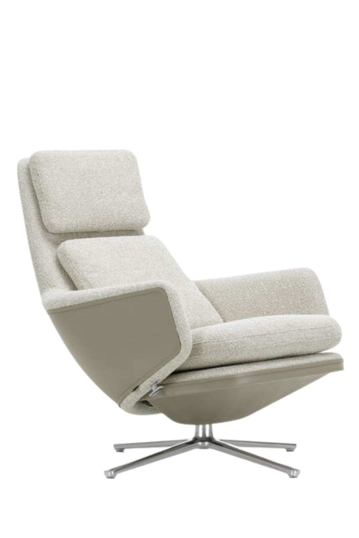 Grand Relax Lounge Chair, Nubia Leather Forte, Cream/sand