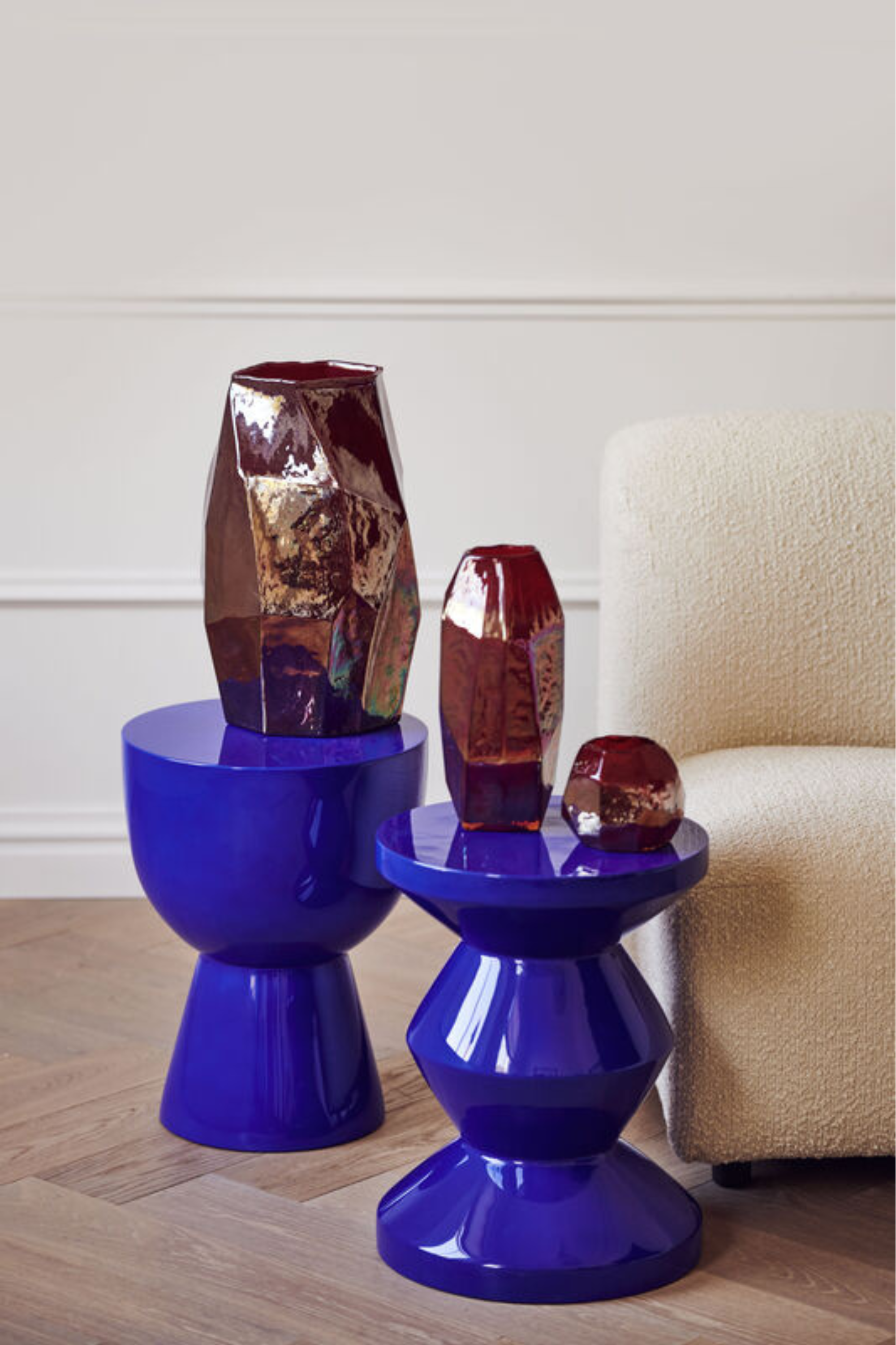 Zig Zag Darkblue Stool