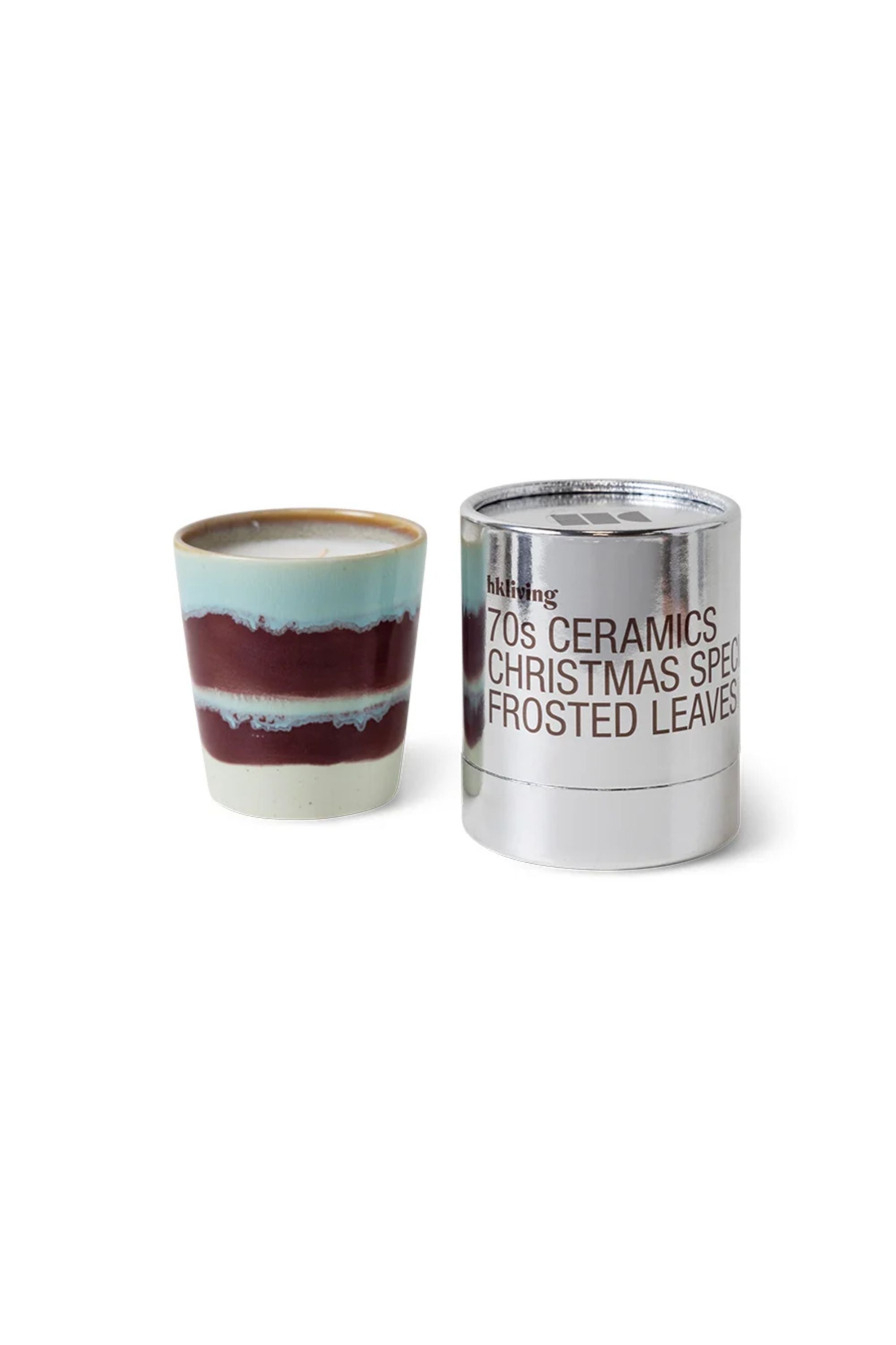 70s Ceramics Christmas special frosted leaves