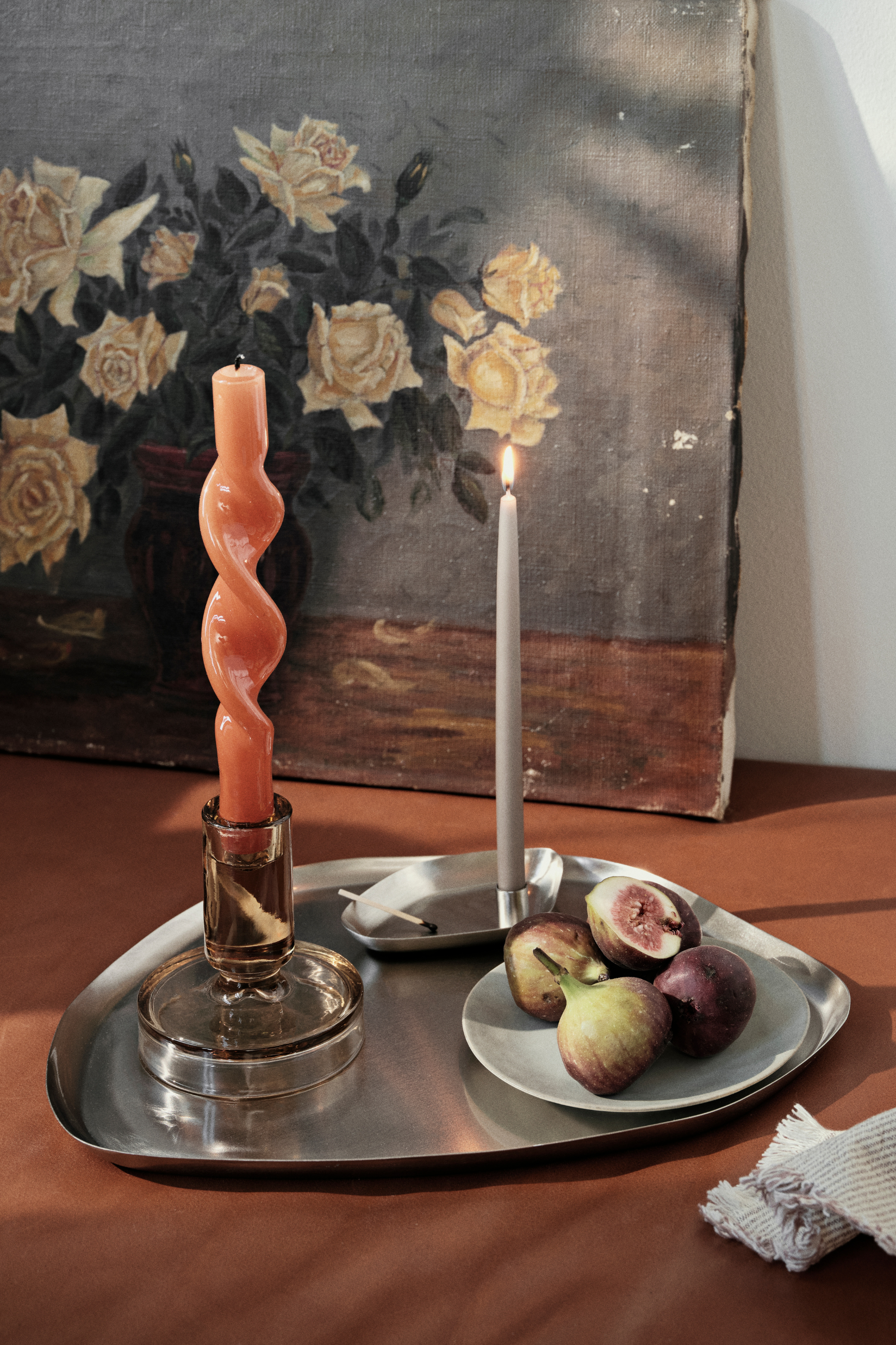 Mie Candle Holder L silver