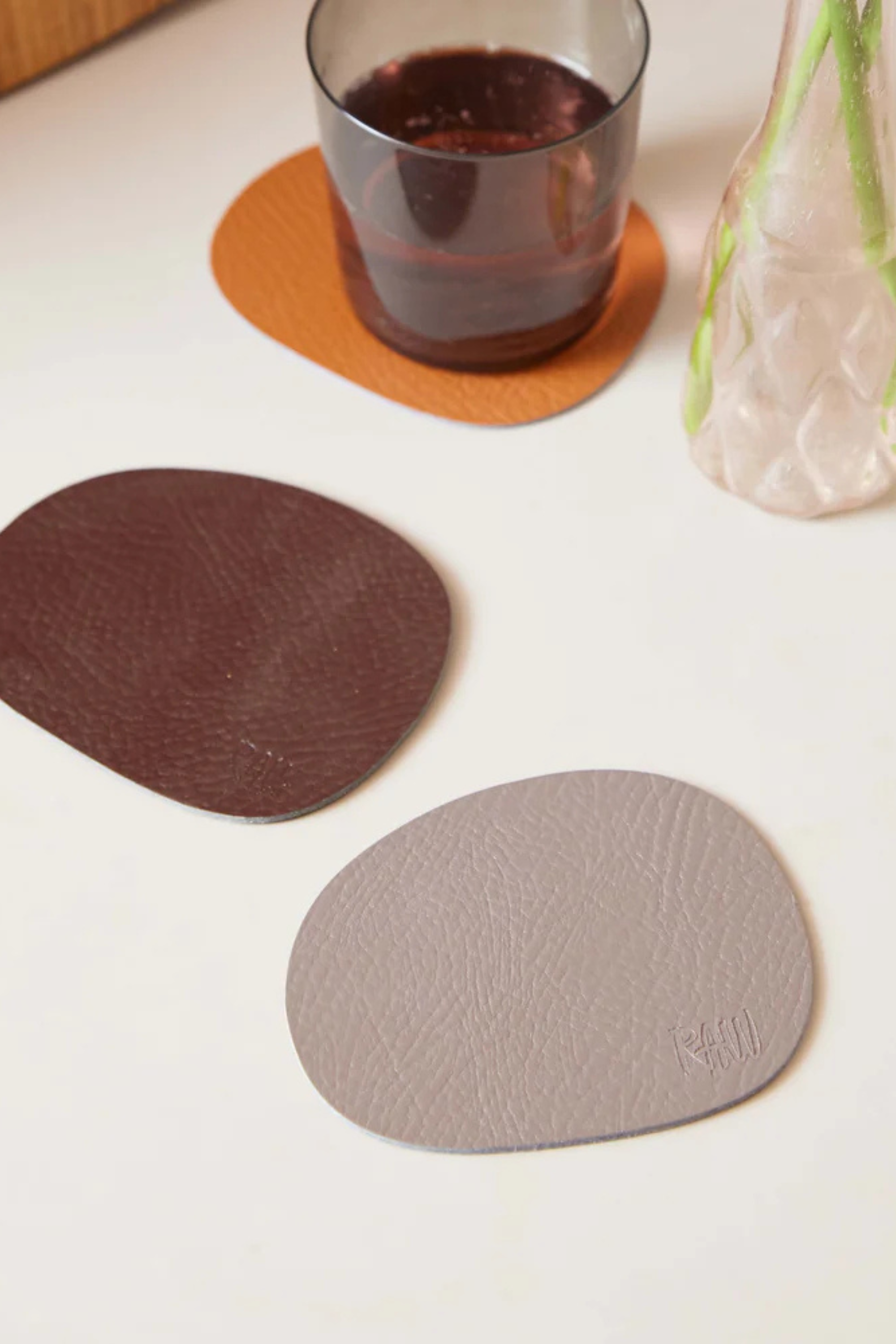 RAW Buffalo coaster dusty rose