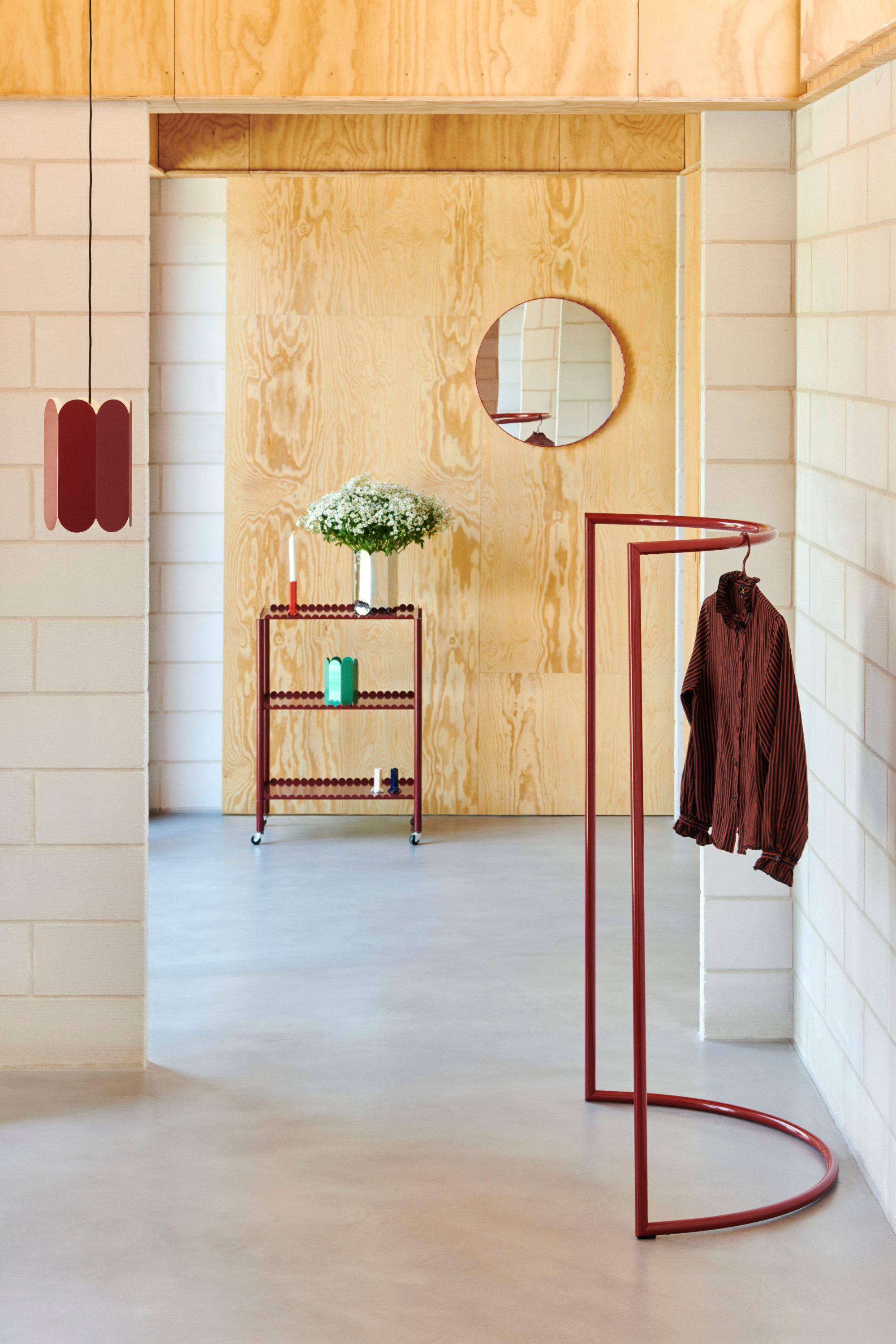 Colour Rack C Shape Maroon red