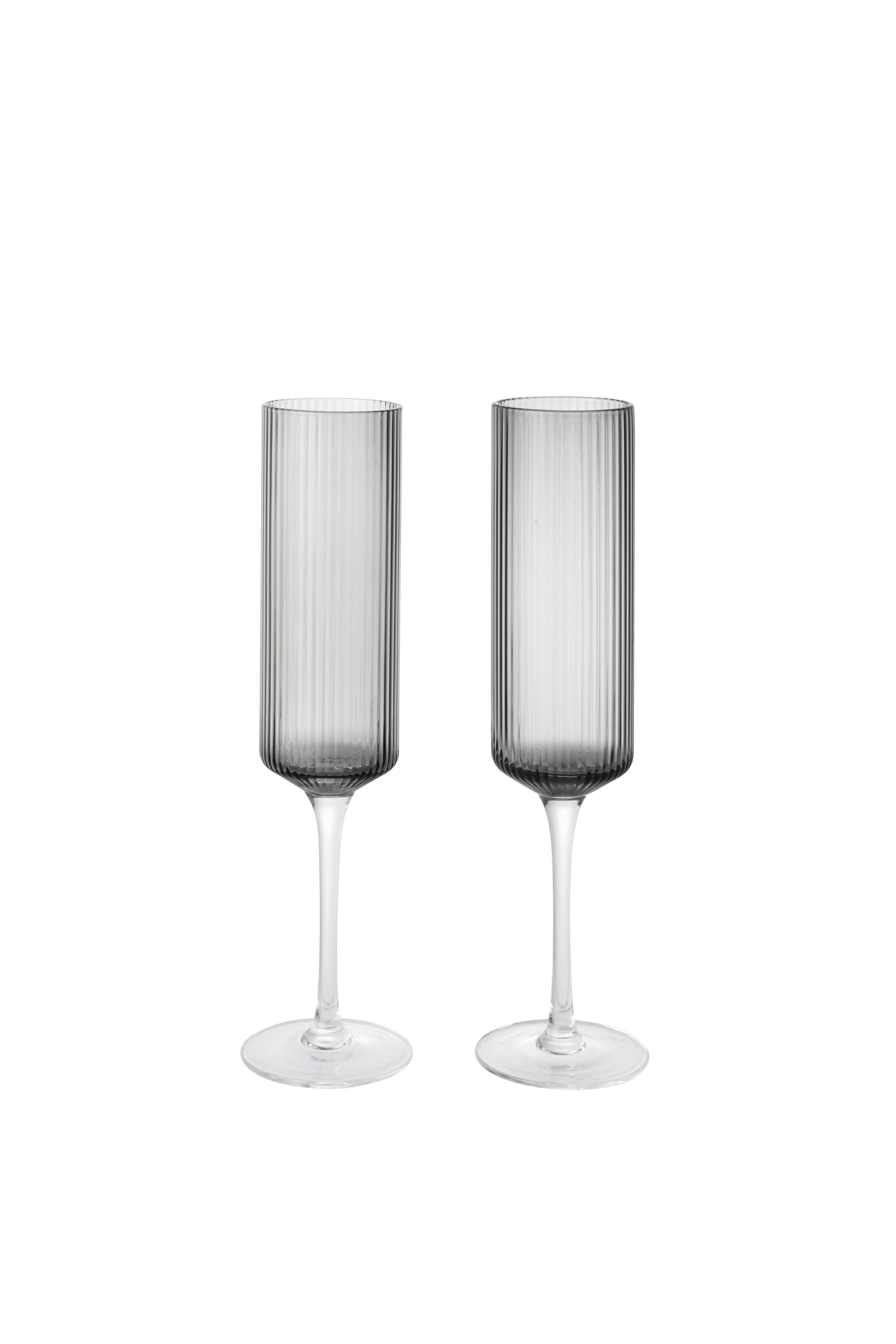 Ripple pezsgőspoharak, 2 db-os szett, füstszürke