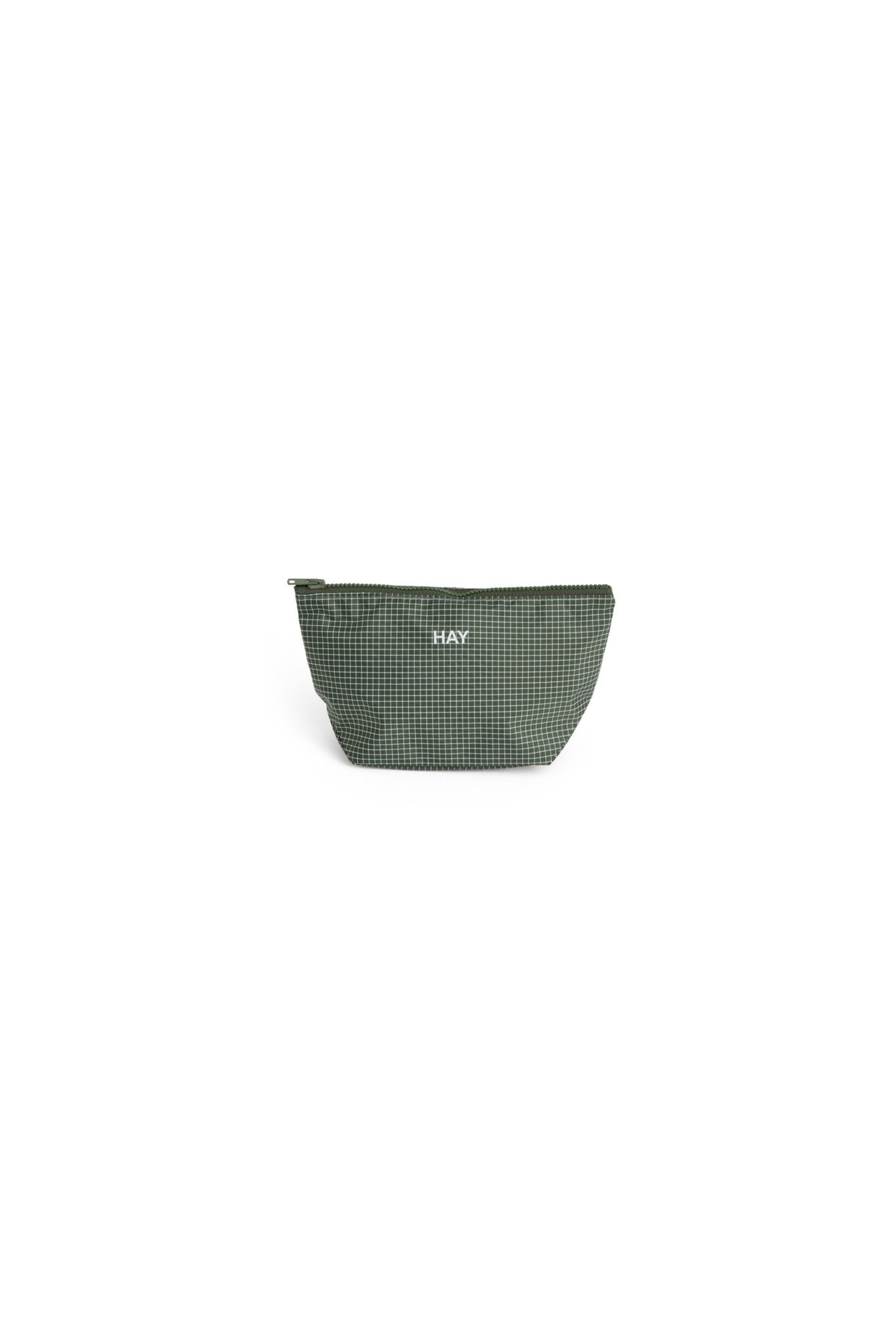 Grid Pouch Small Dark green