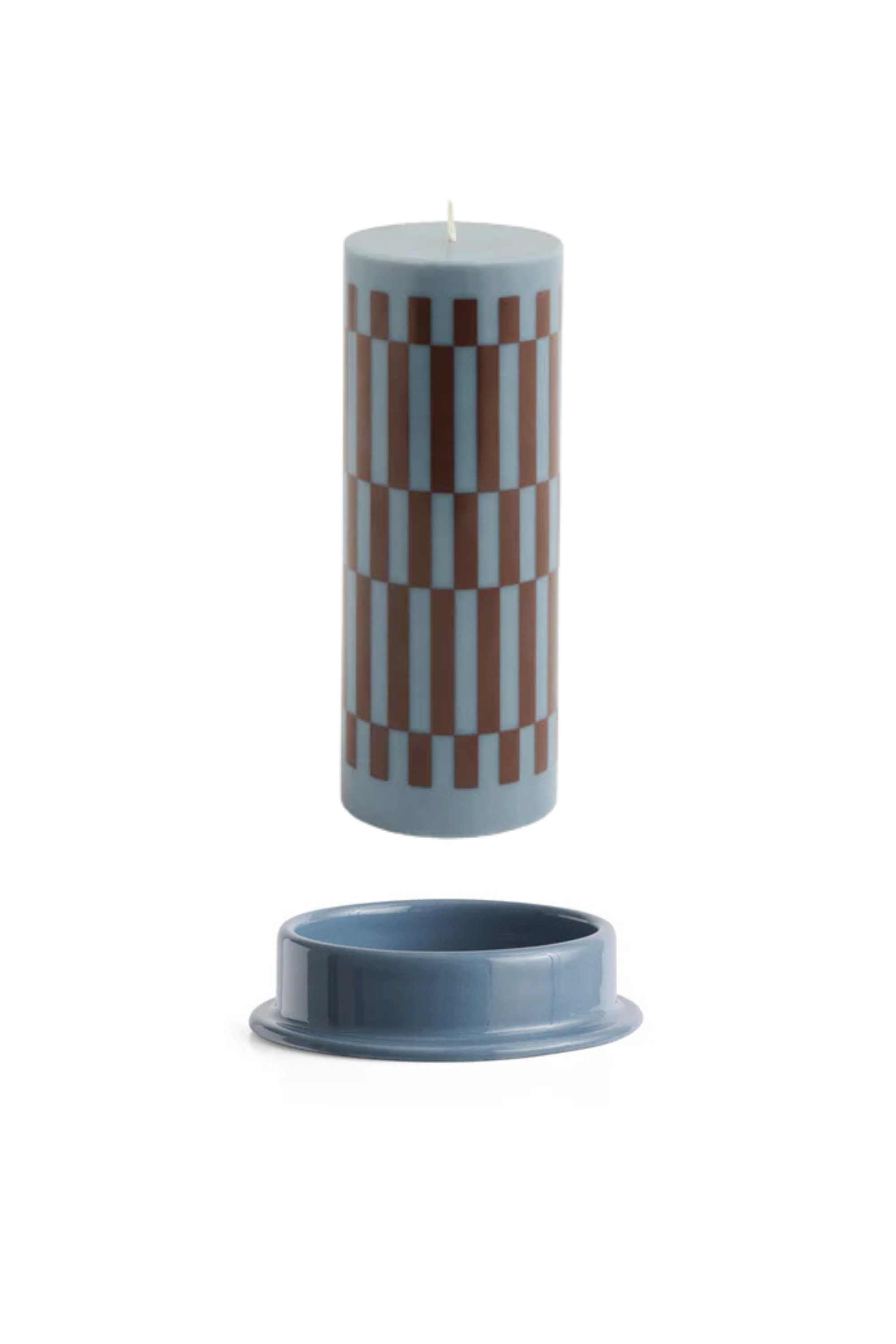 Column M Candle & Candleholder - Blue