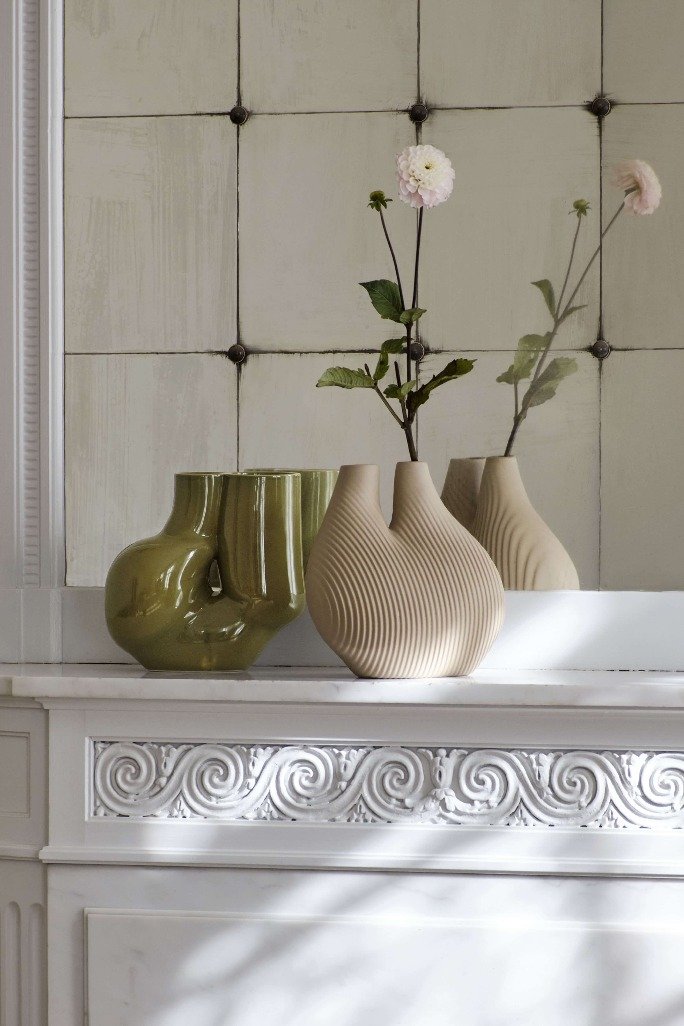 W&S Chamber vase, light beige