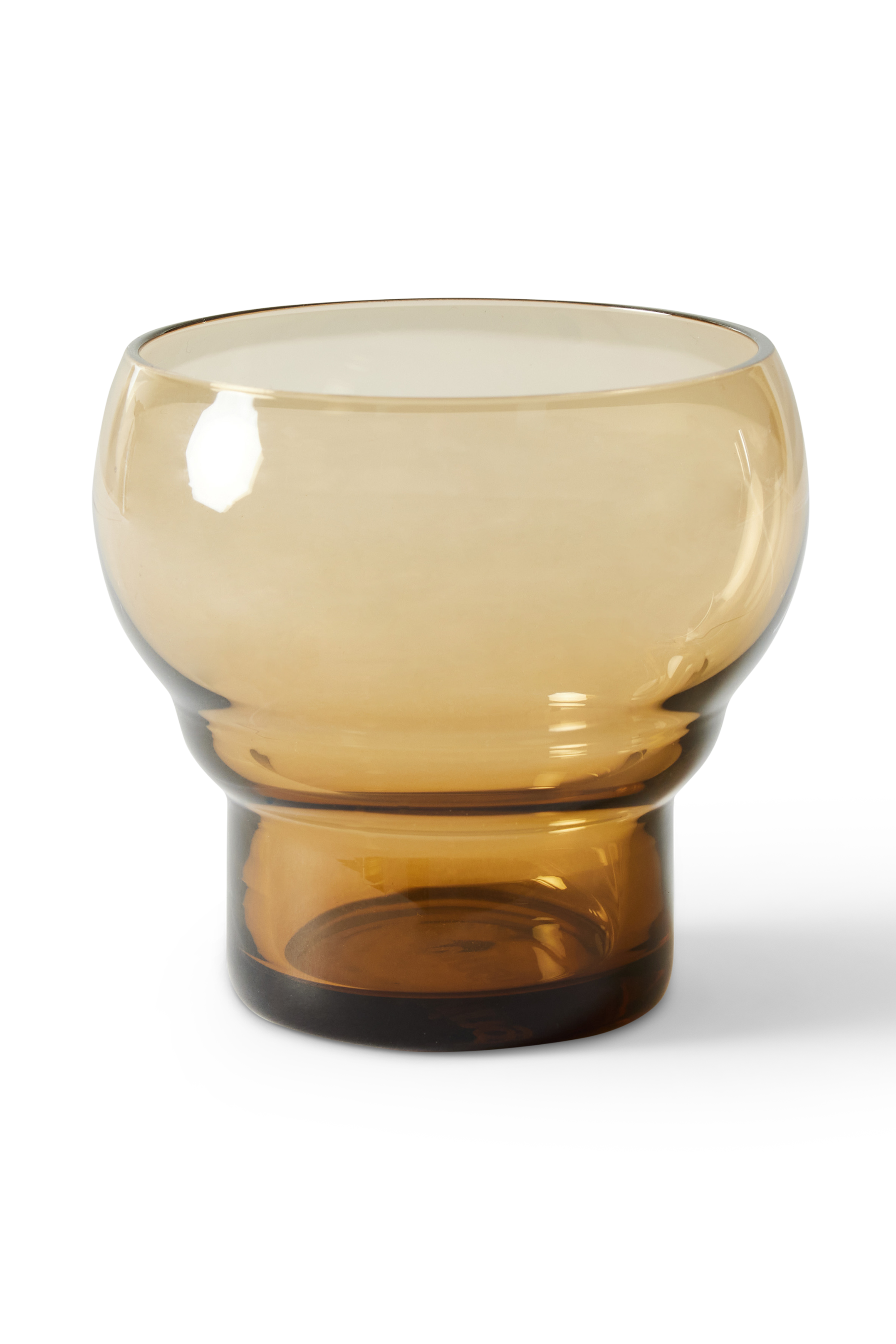 70s Glassware: Bulb borostyánsárga poharak, 4 db