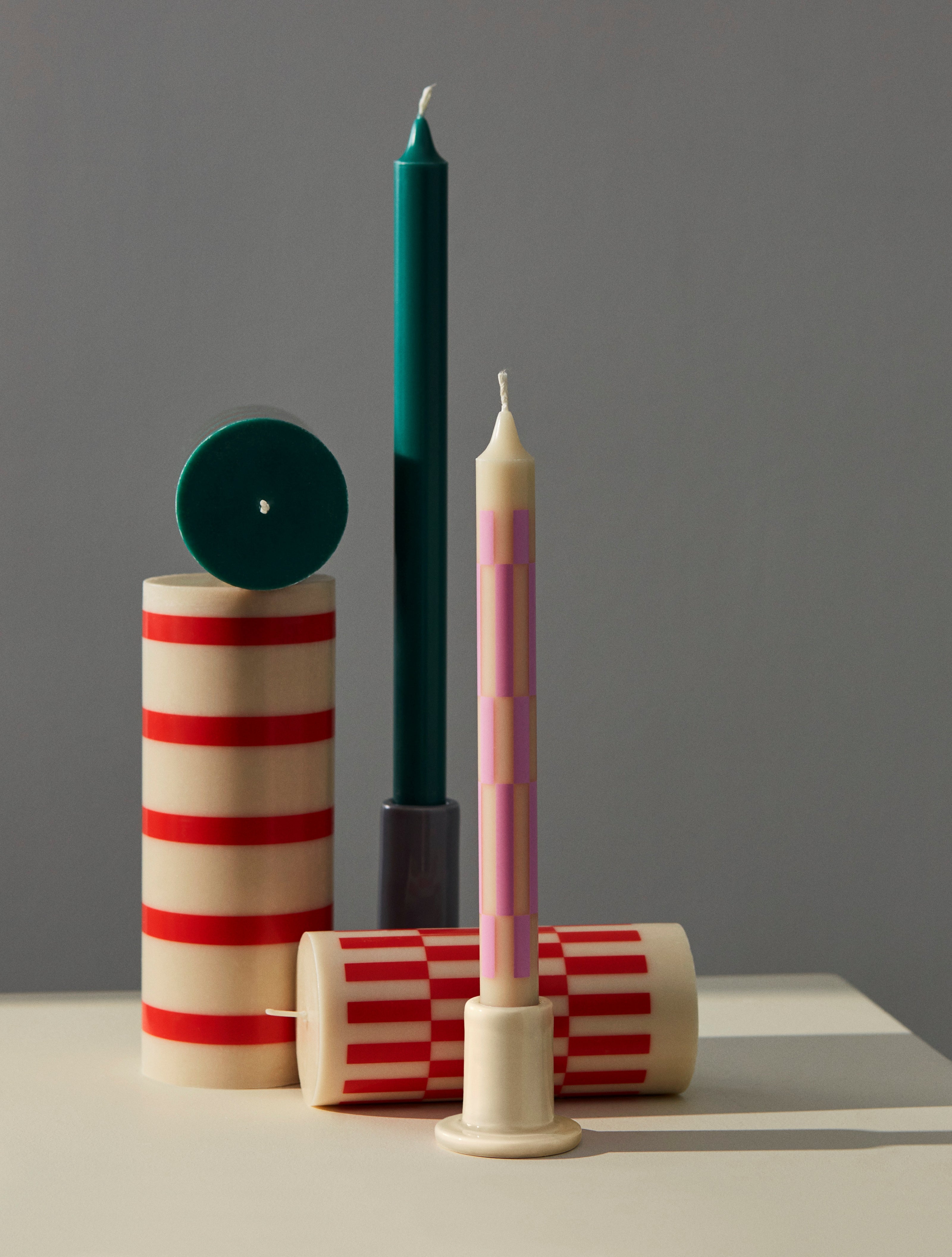 Tube Candleholder-Small-Off-white | Hay | Home of Solinfo