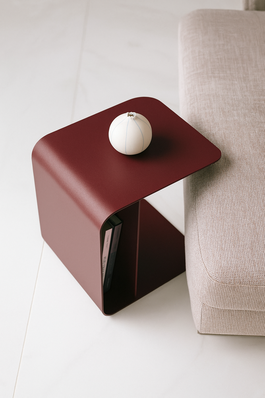 Mira bordeaux side table