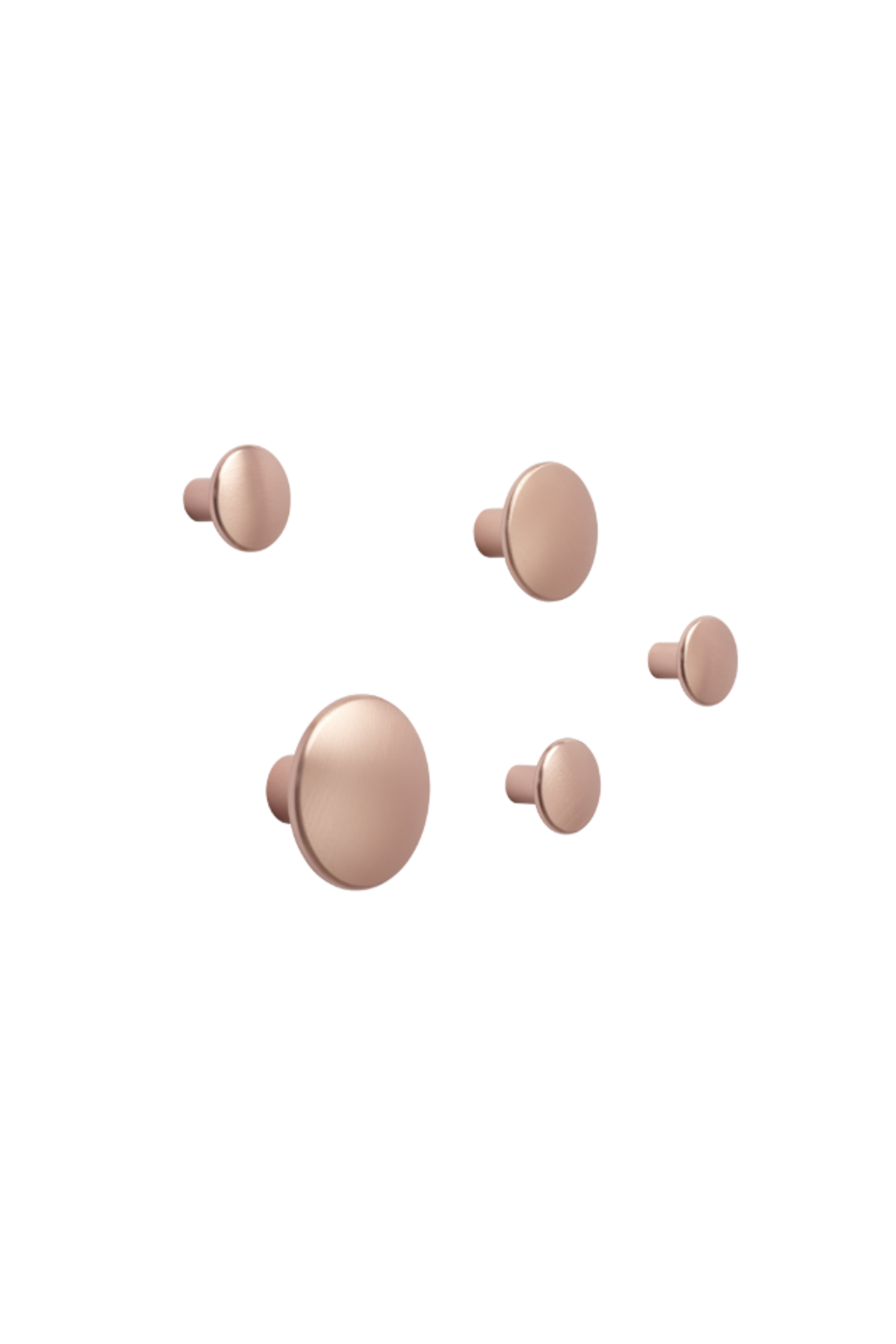 Dots Metal Coat Hook Set Rose
