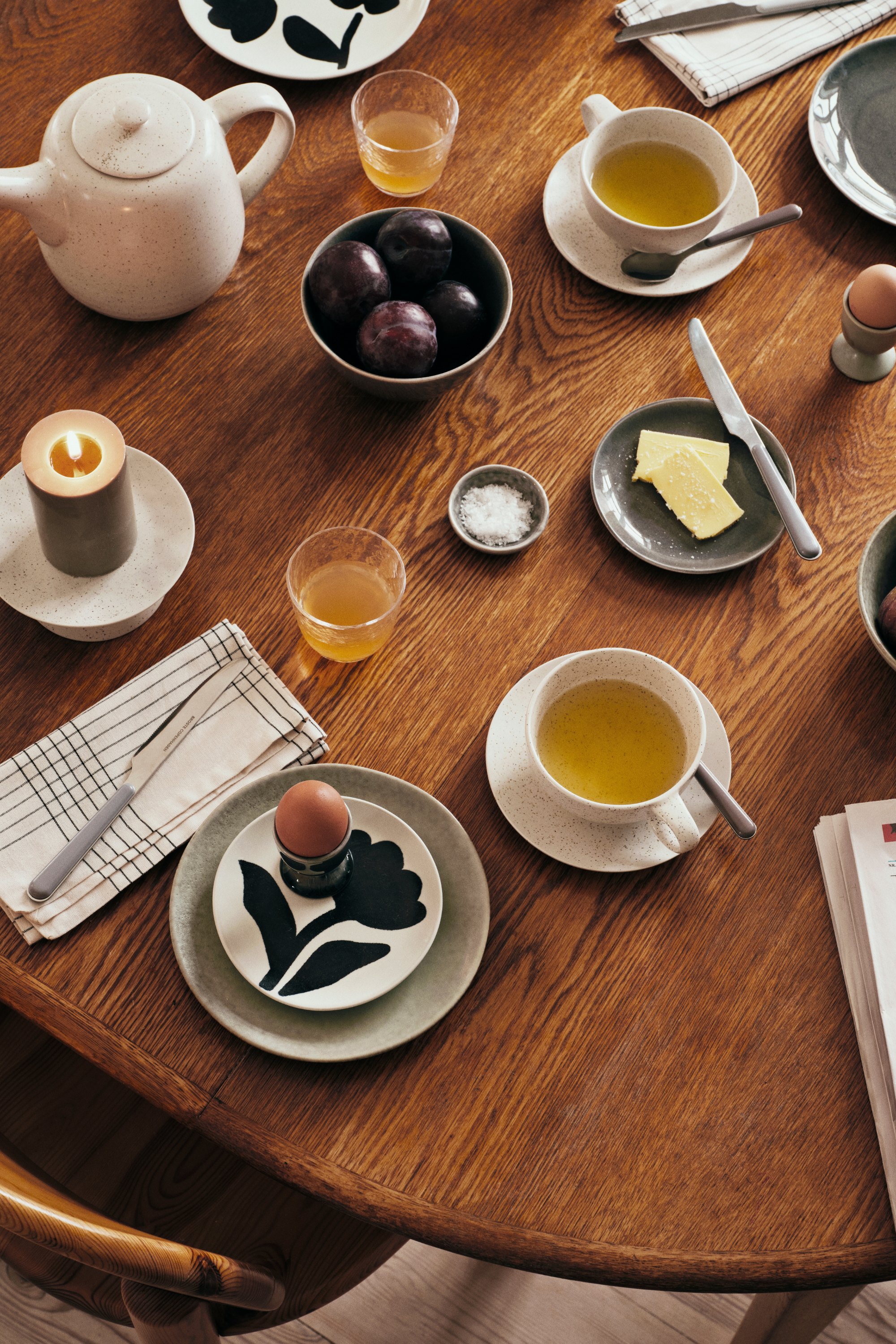 Nordic Rain Dessert/Lunch Plate