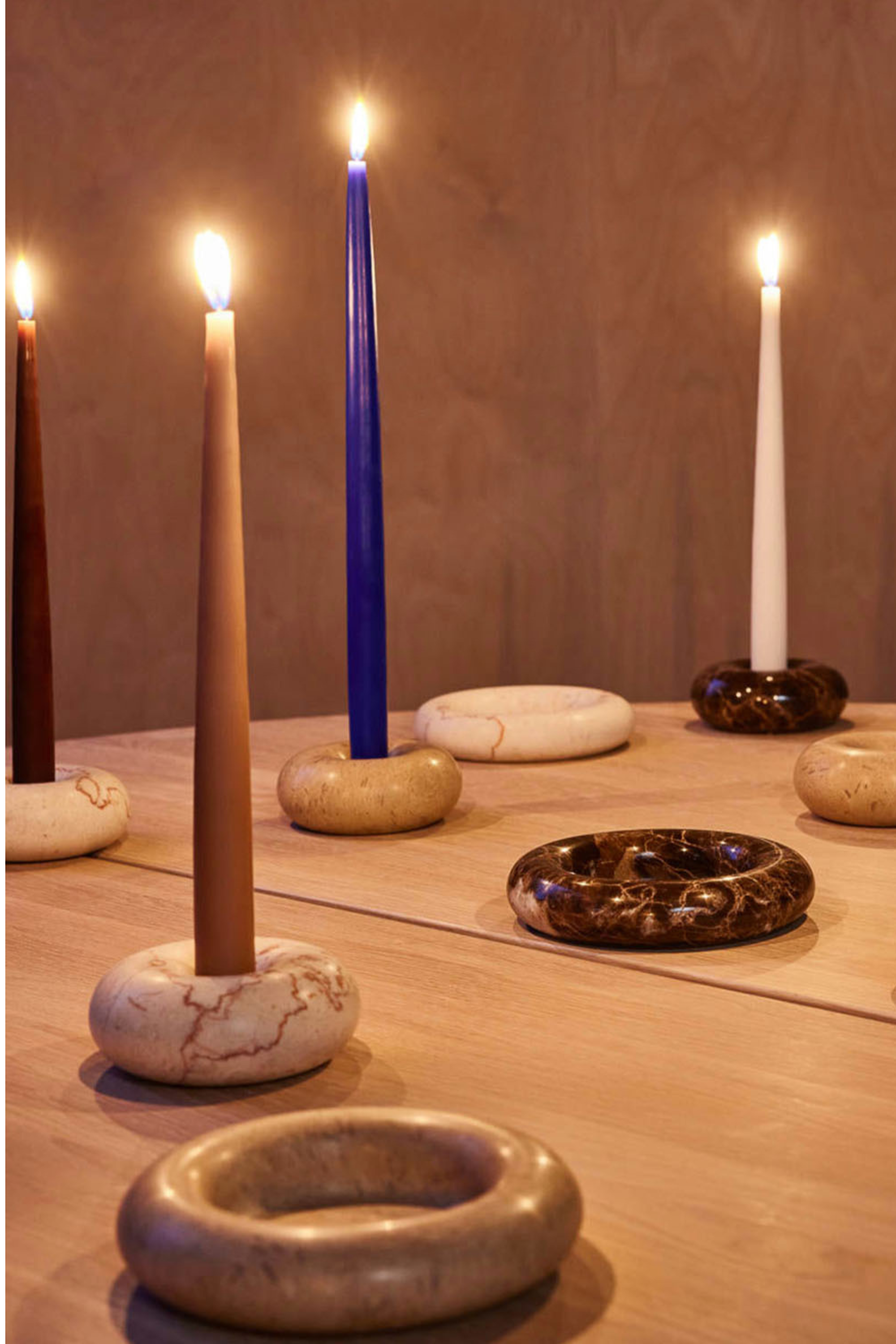 Savi Marble Candle Holder beige small