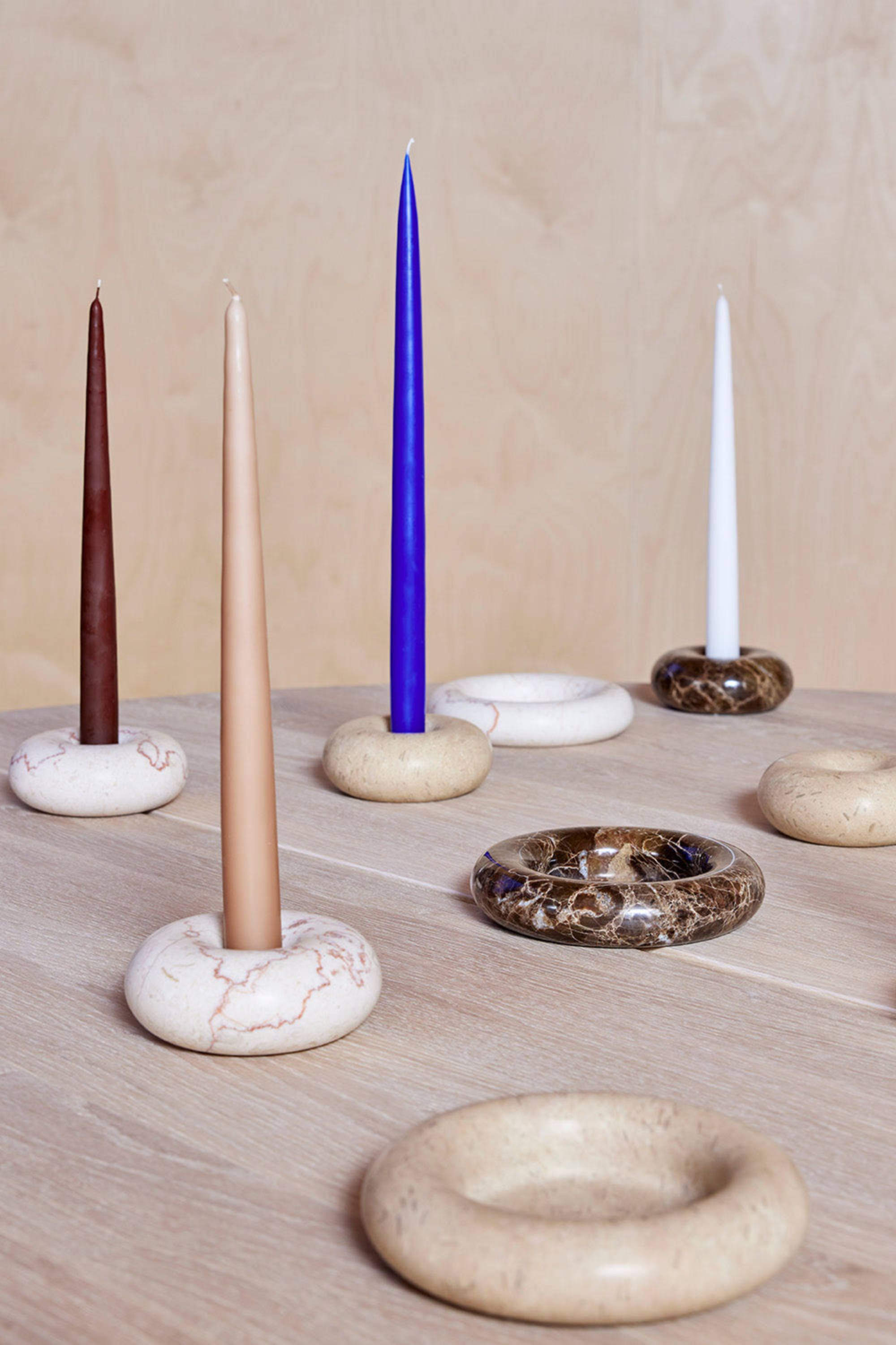 Savi Marble Candle Holder offwhite small