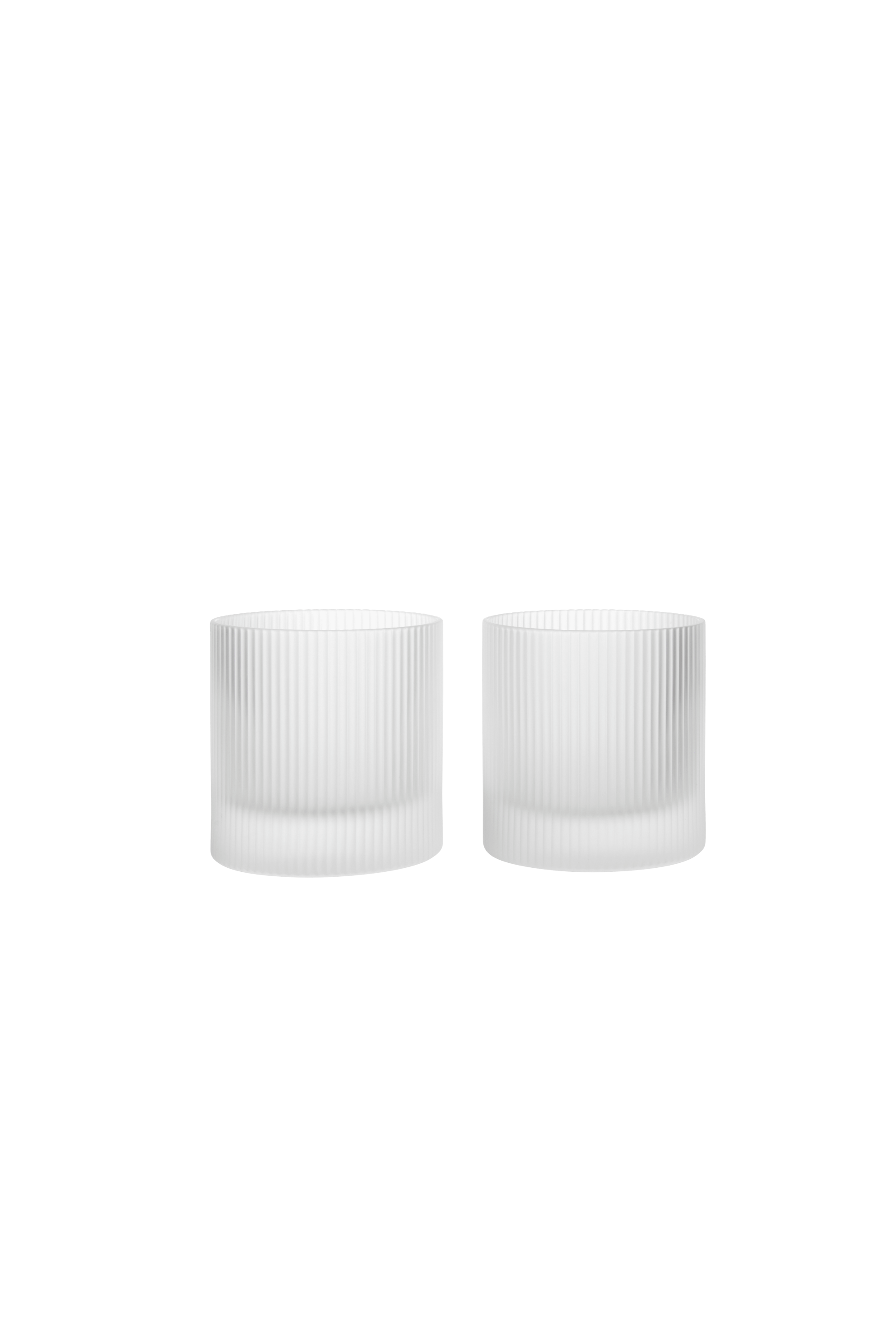 Ripple Tumbler Glasses Set of 2 frosted