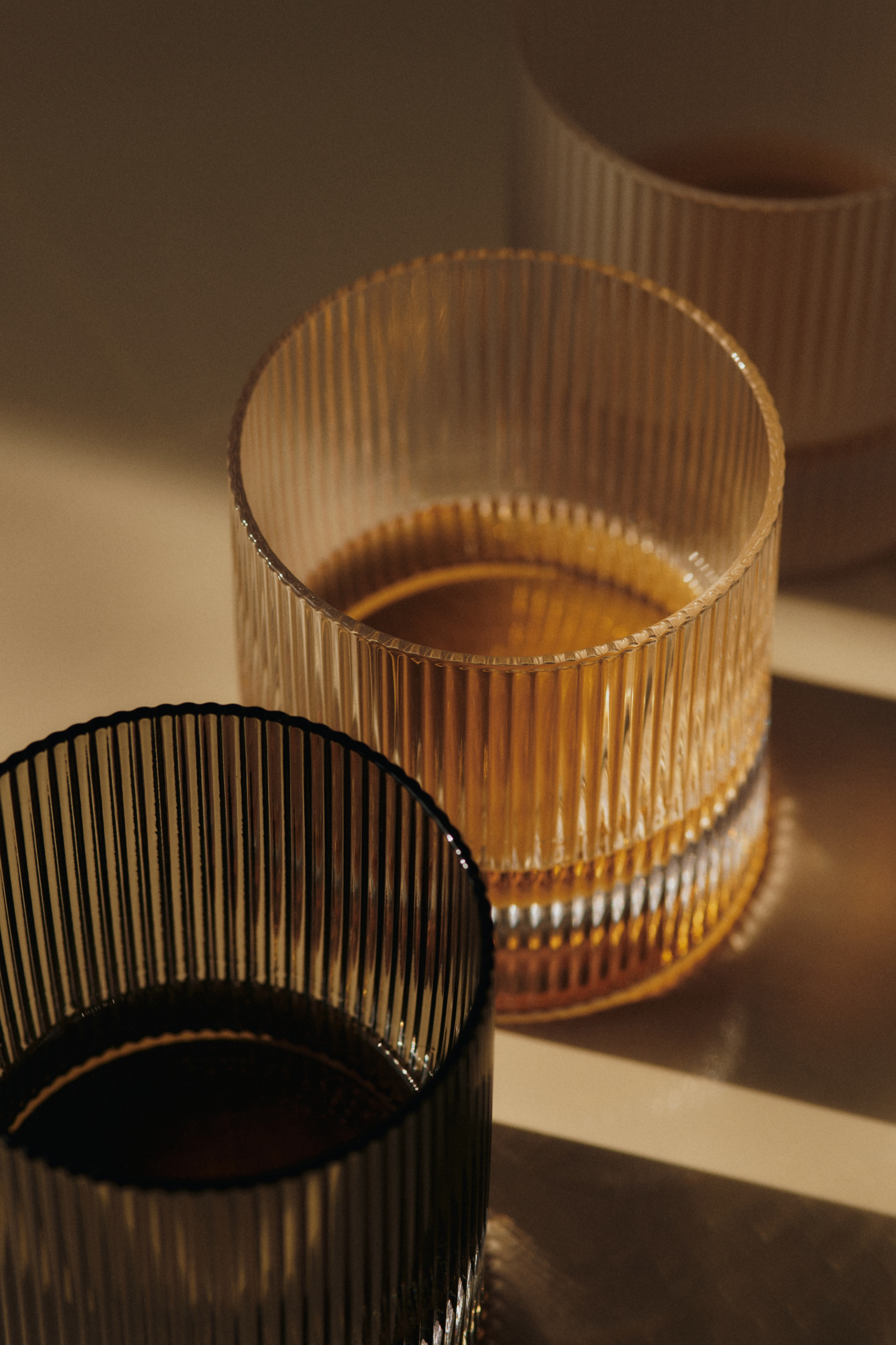 Ripple Tumbler Glasses Set of 2 frosted