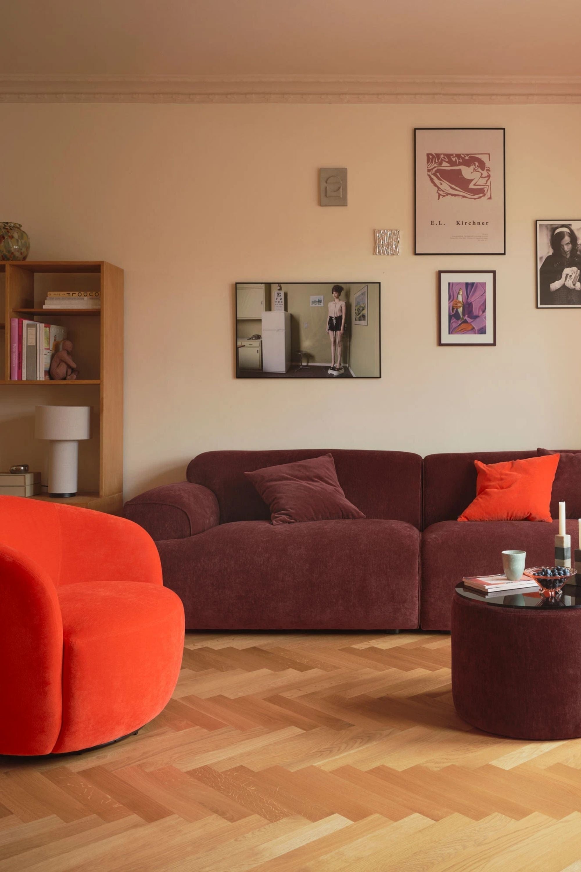 Rosie Chair Moss Cherry