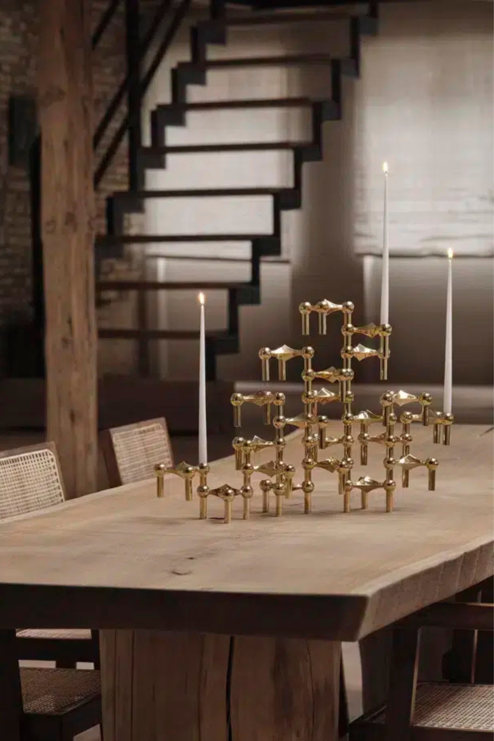 Solid Brass Candle Holder Set of 3