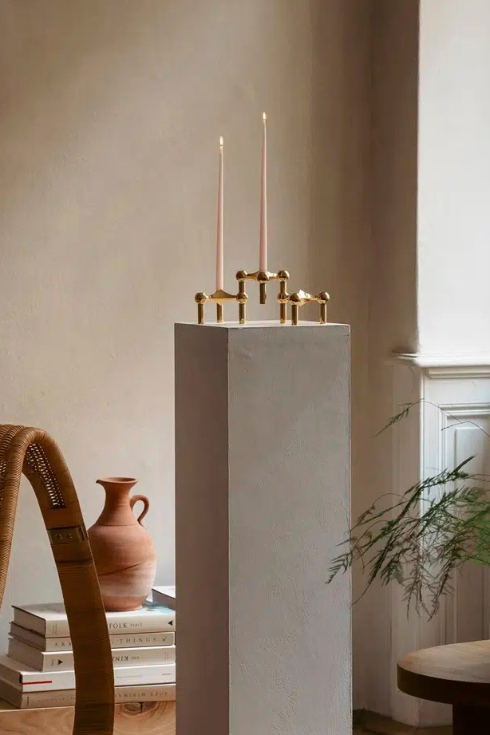 Solid Brass Candle Holder Set of 3