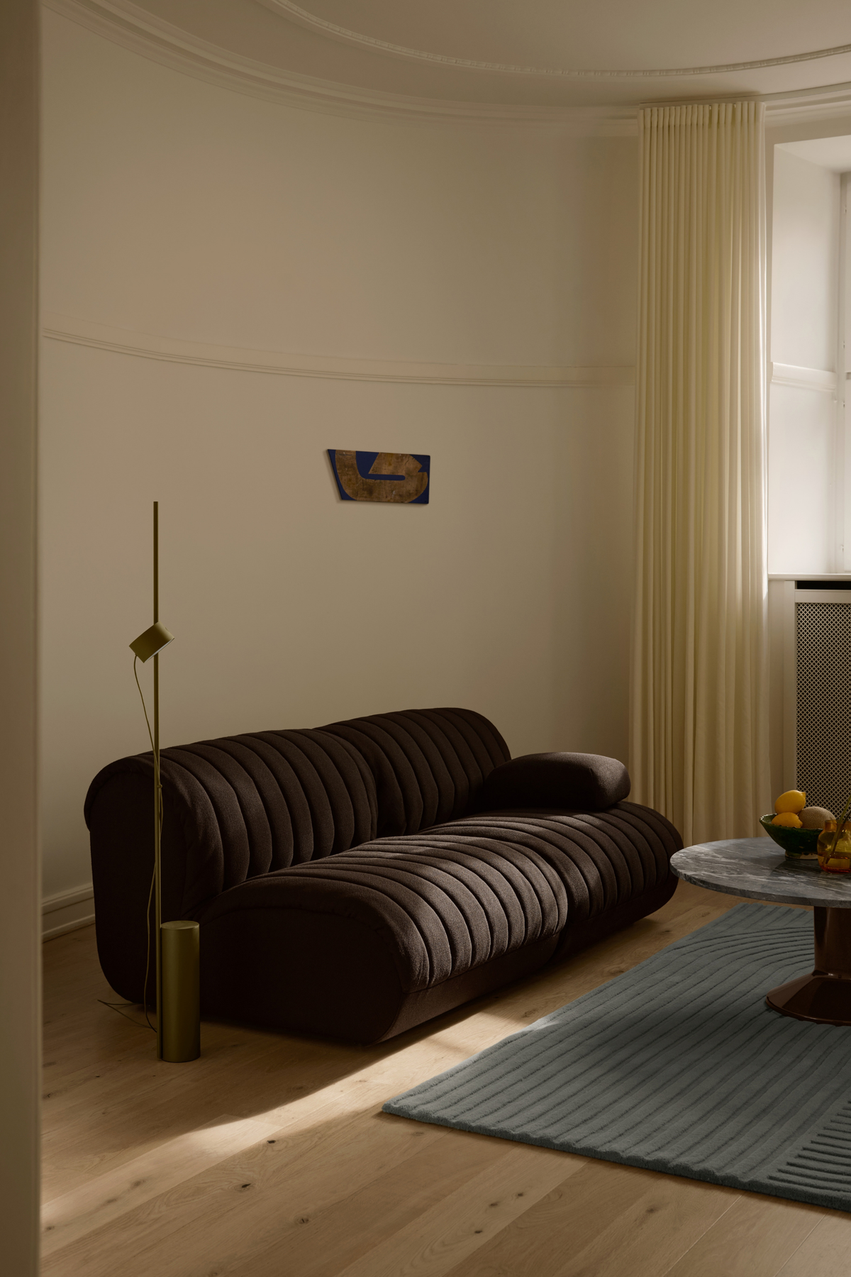 Coltre Modular Sofa, 2 seater, Turf / Dark Brown