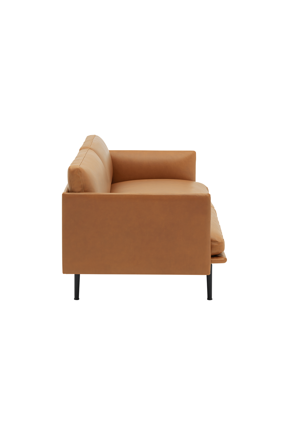 Outline Sofa 3-Seater Refine Leather Cognac