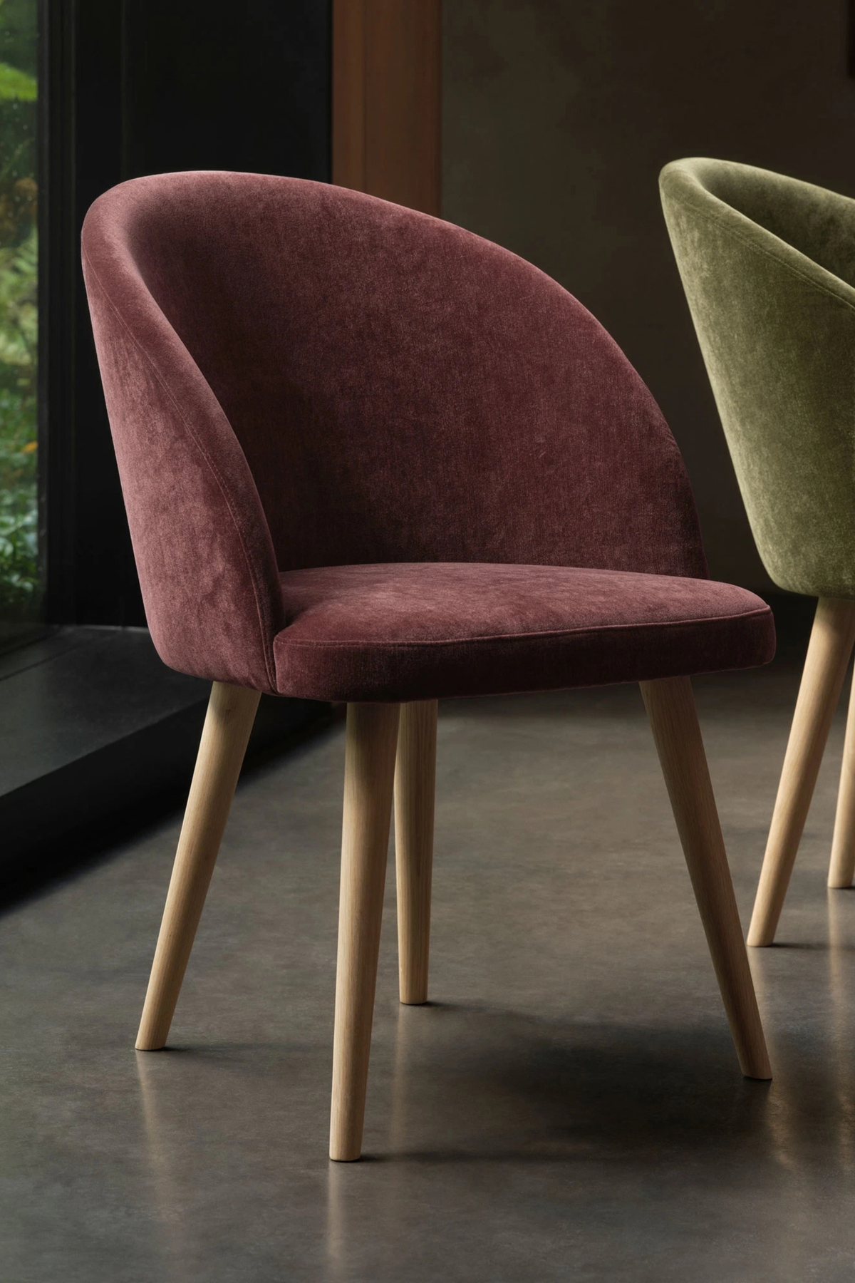 Holly szék, Moss Burgundy