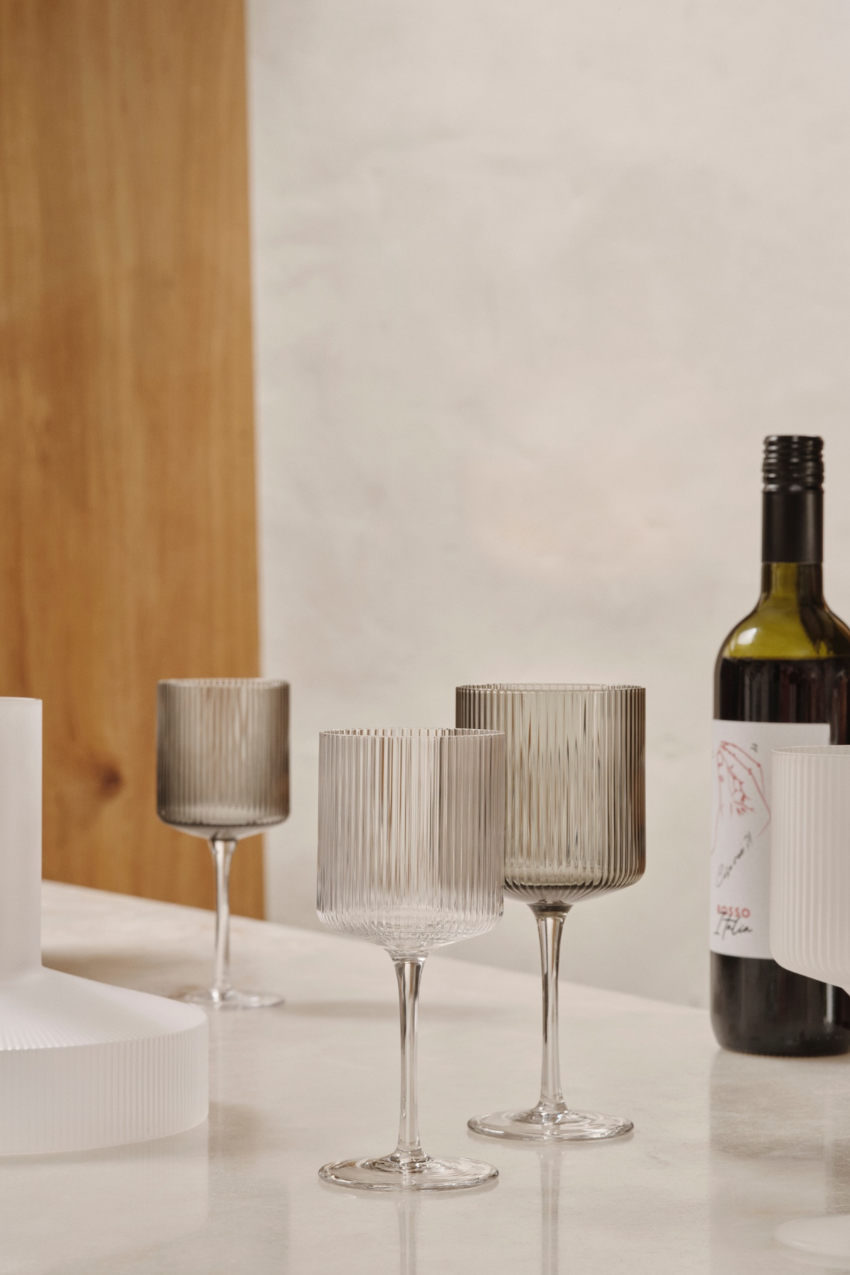 Ripple White Wine Glasses Clear