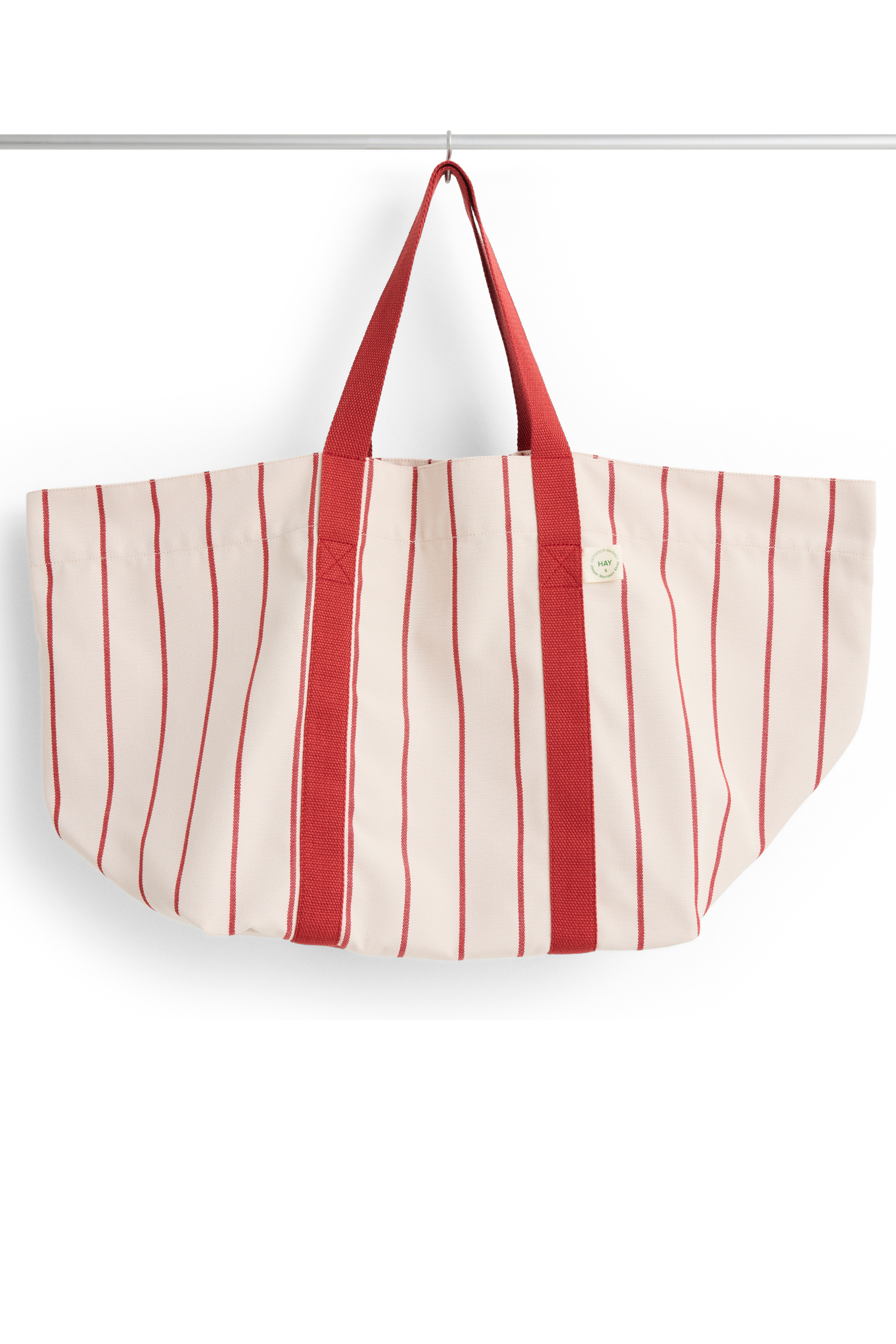 Outdoor Market Picnic Bag M, beige - red