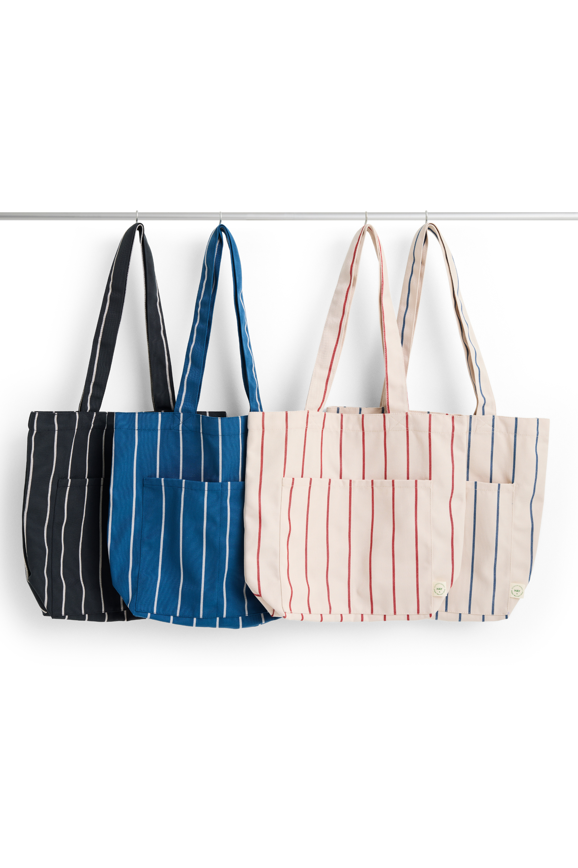 Outdoor Market Tote Bag M, blue - beige