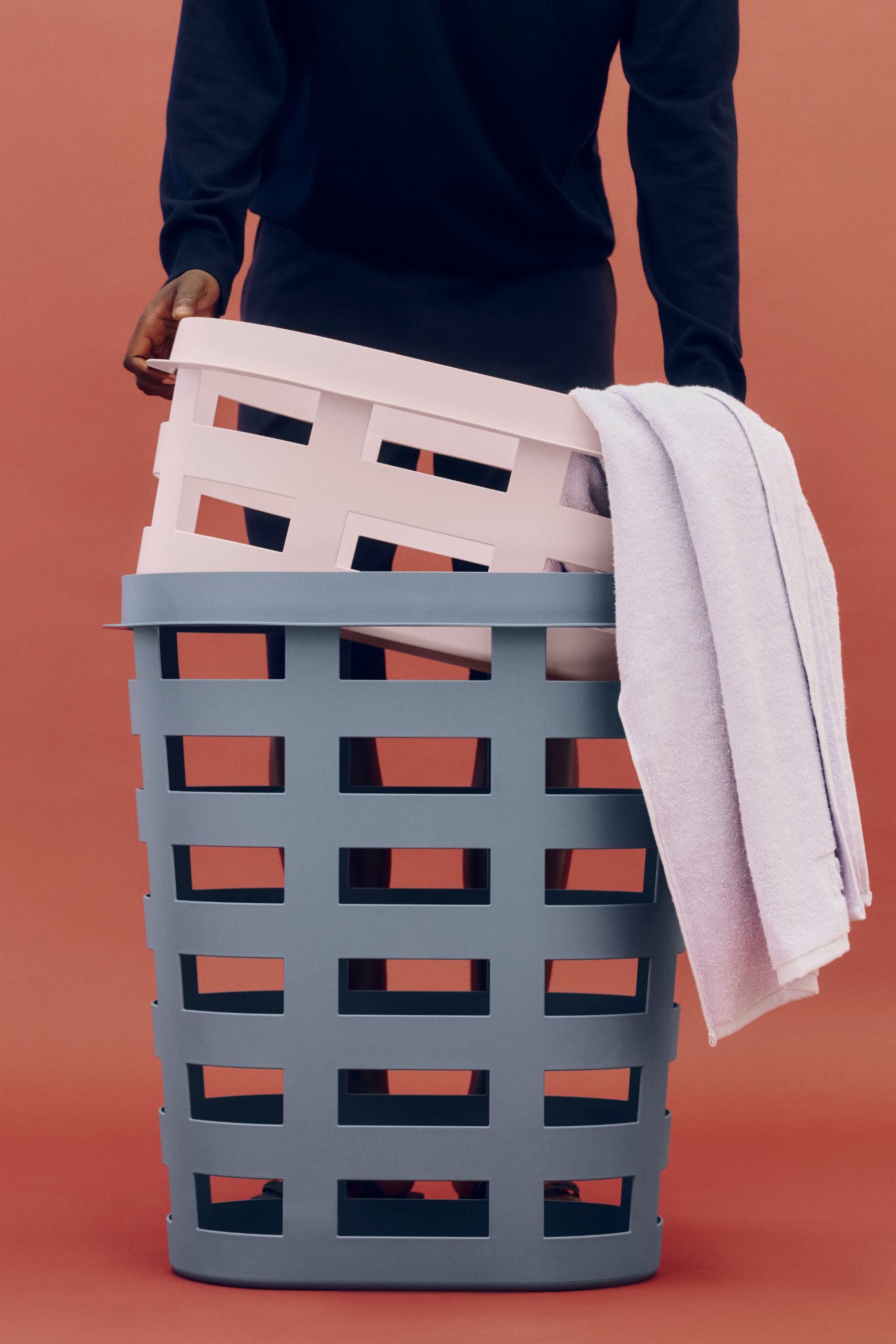 Recycled Laundry Basket, S, pink