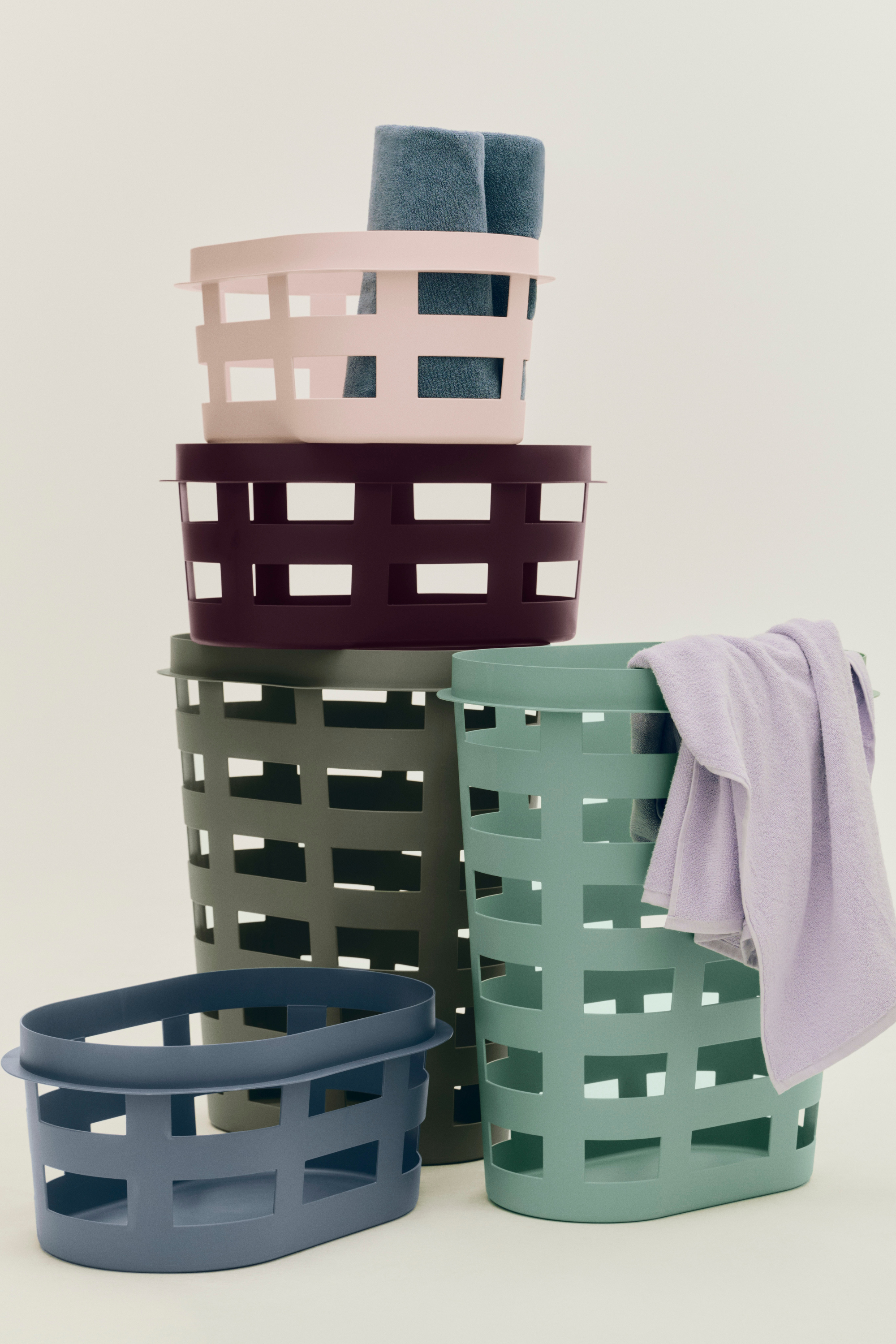 Recycled Laundry Basket, S, pink