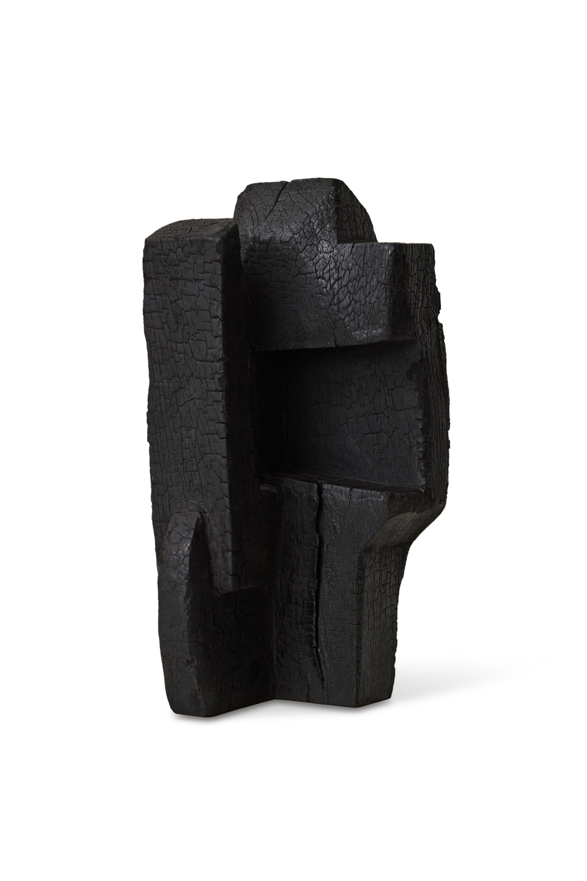 Burned wooden sculpture