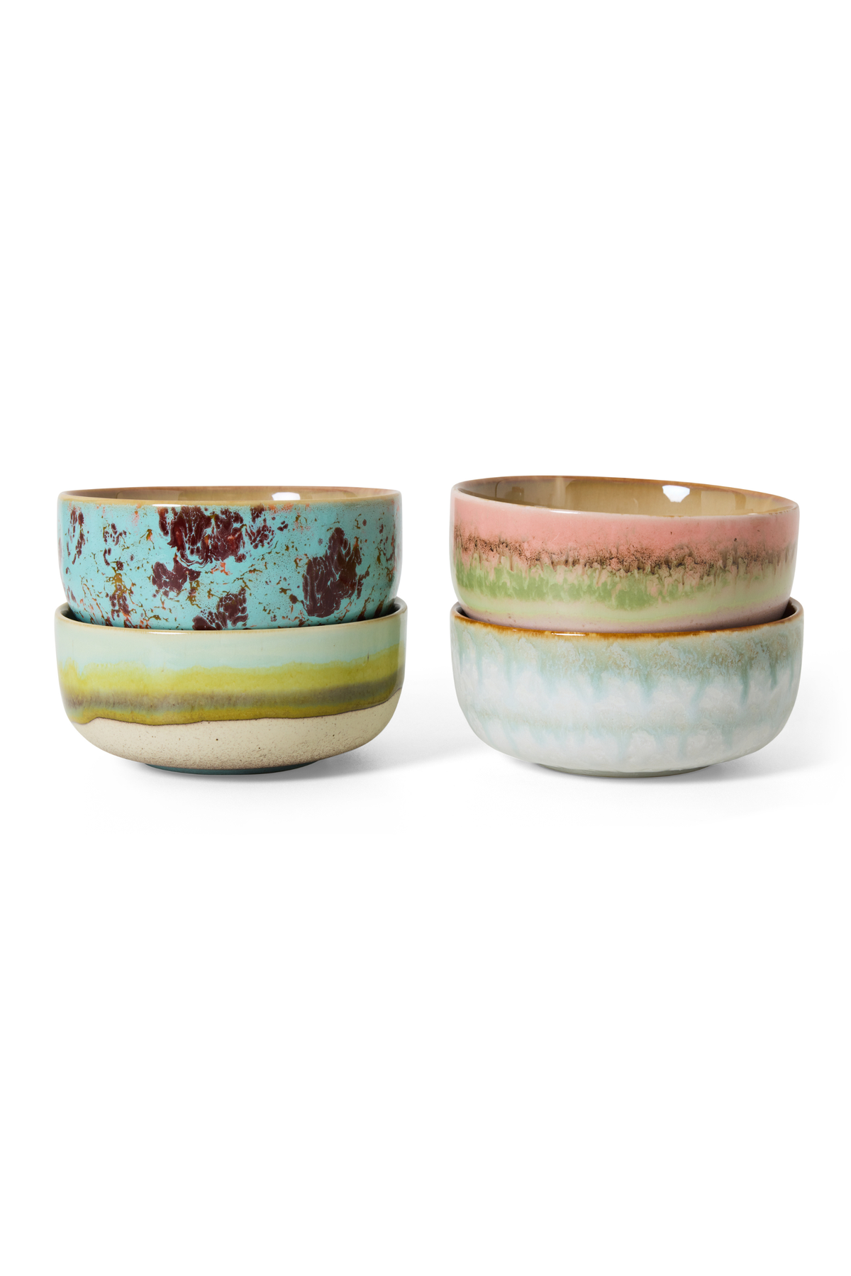70s ceramics desszertes tálak, impression