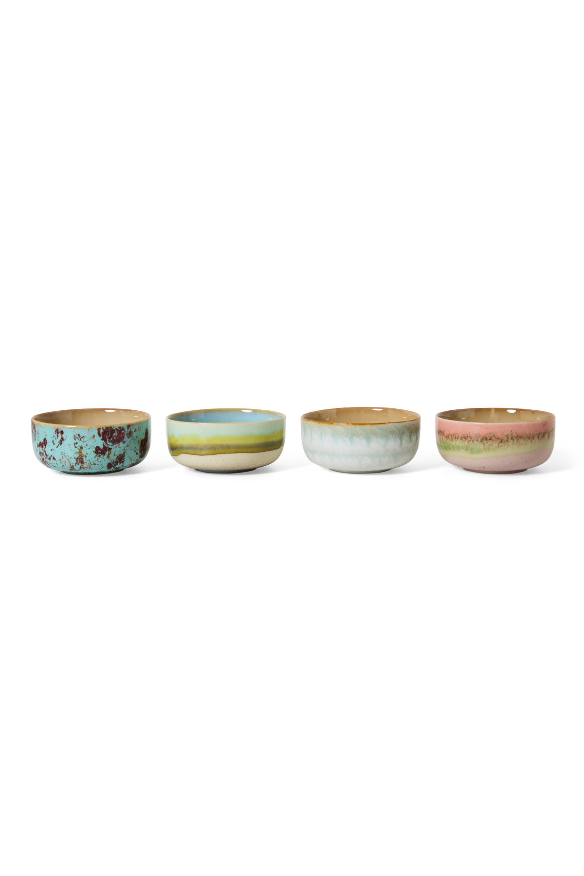 70s ceramics desszertes tálak, impression
