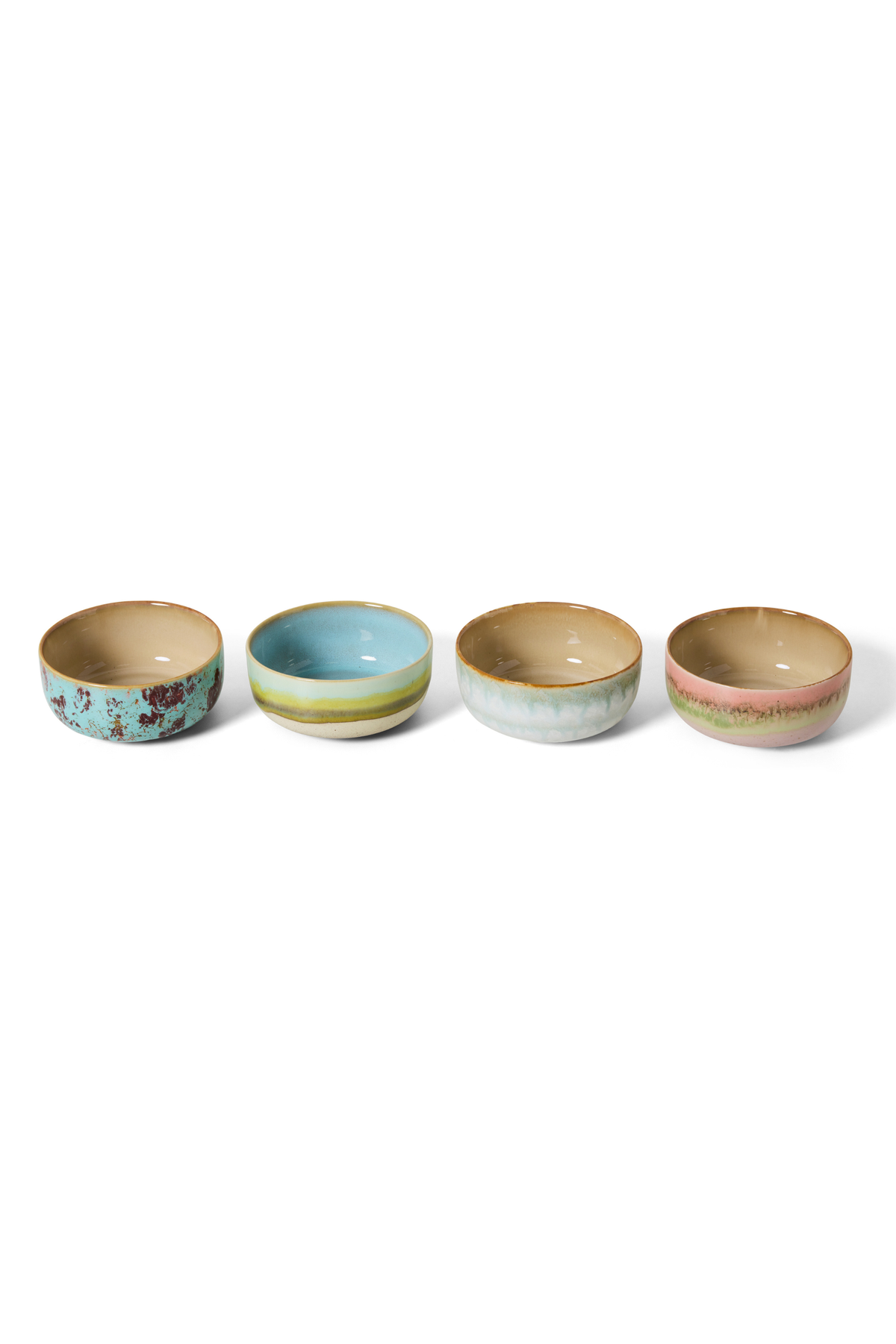 70s ceramics desszertes tálak, impression