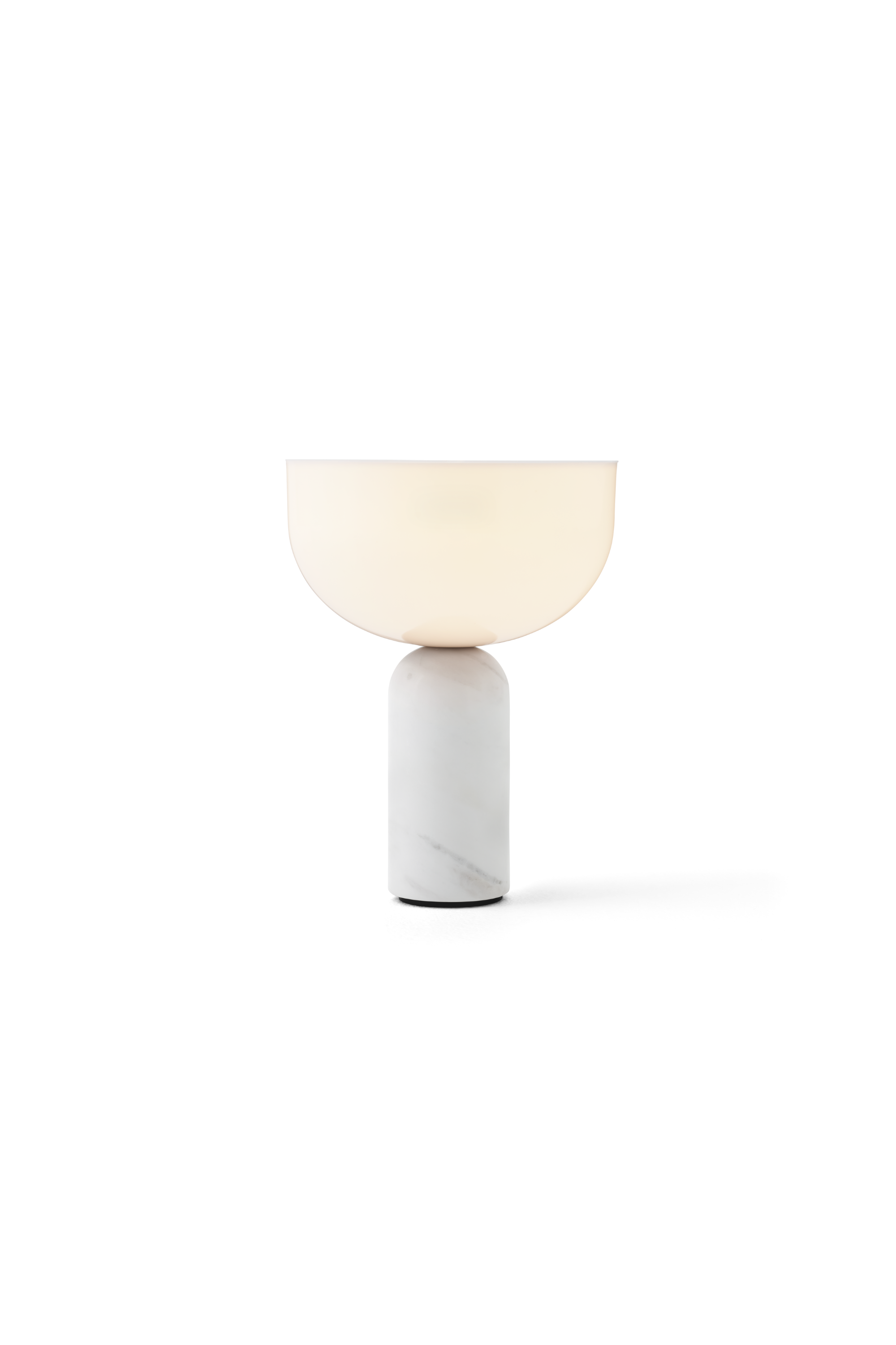 Kizu White Marble Portable Table Lamp