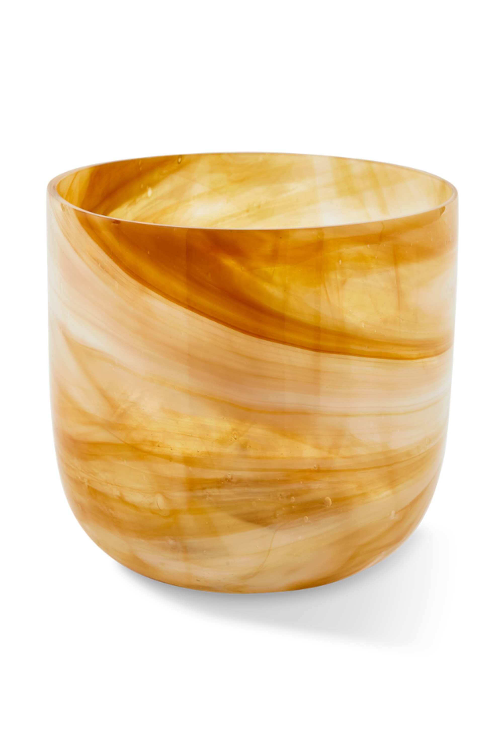 Marbled Glass beige vase, small
