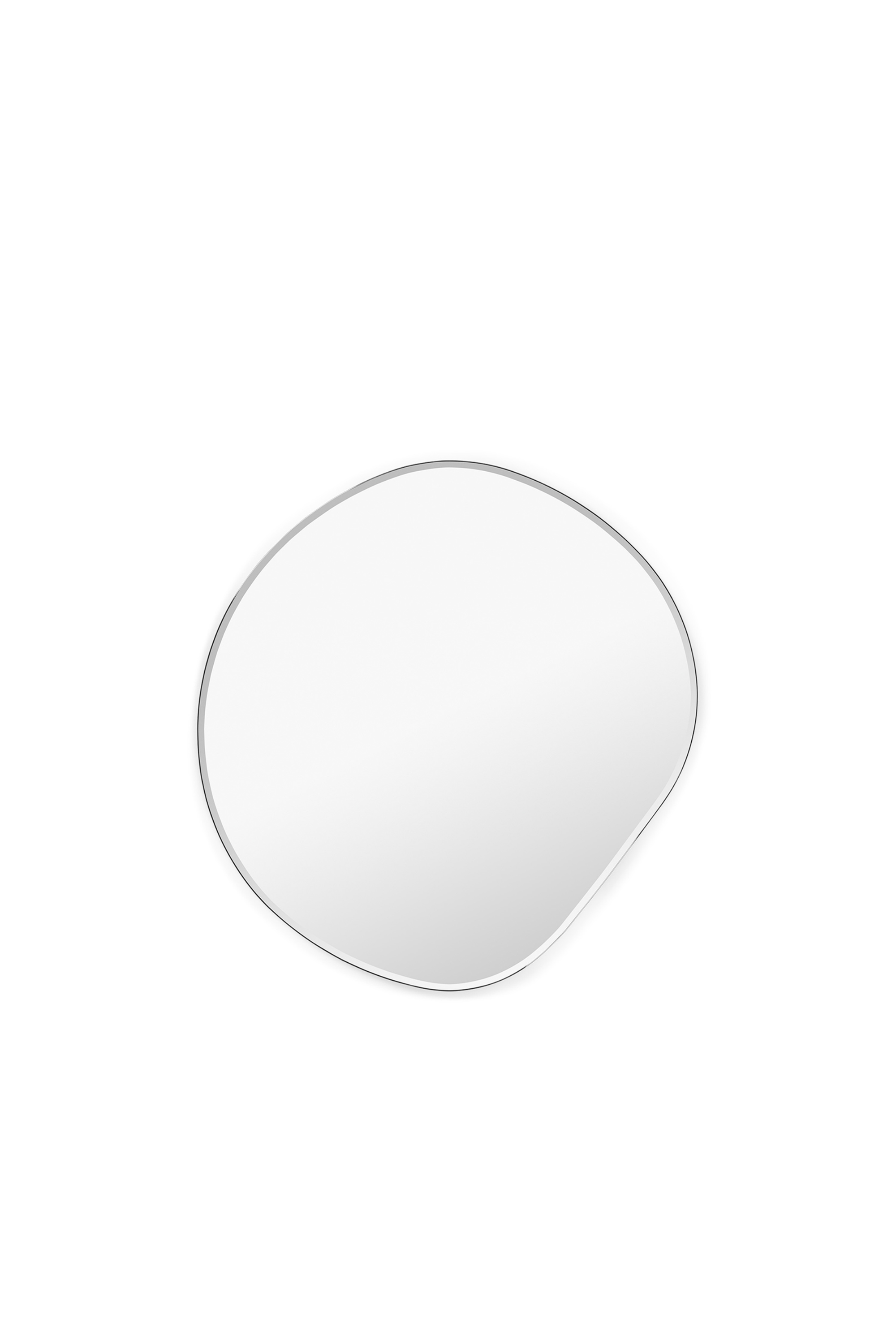 Pond Mirror small dark chrome