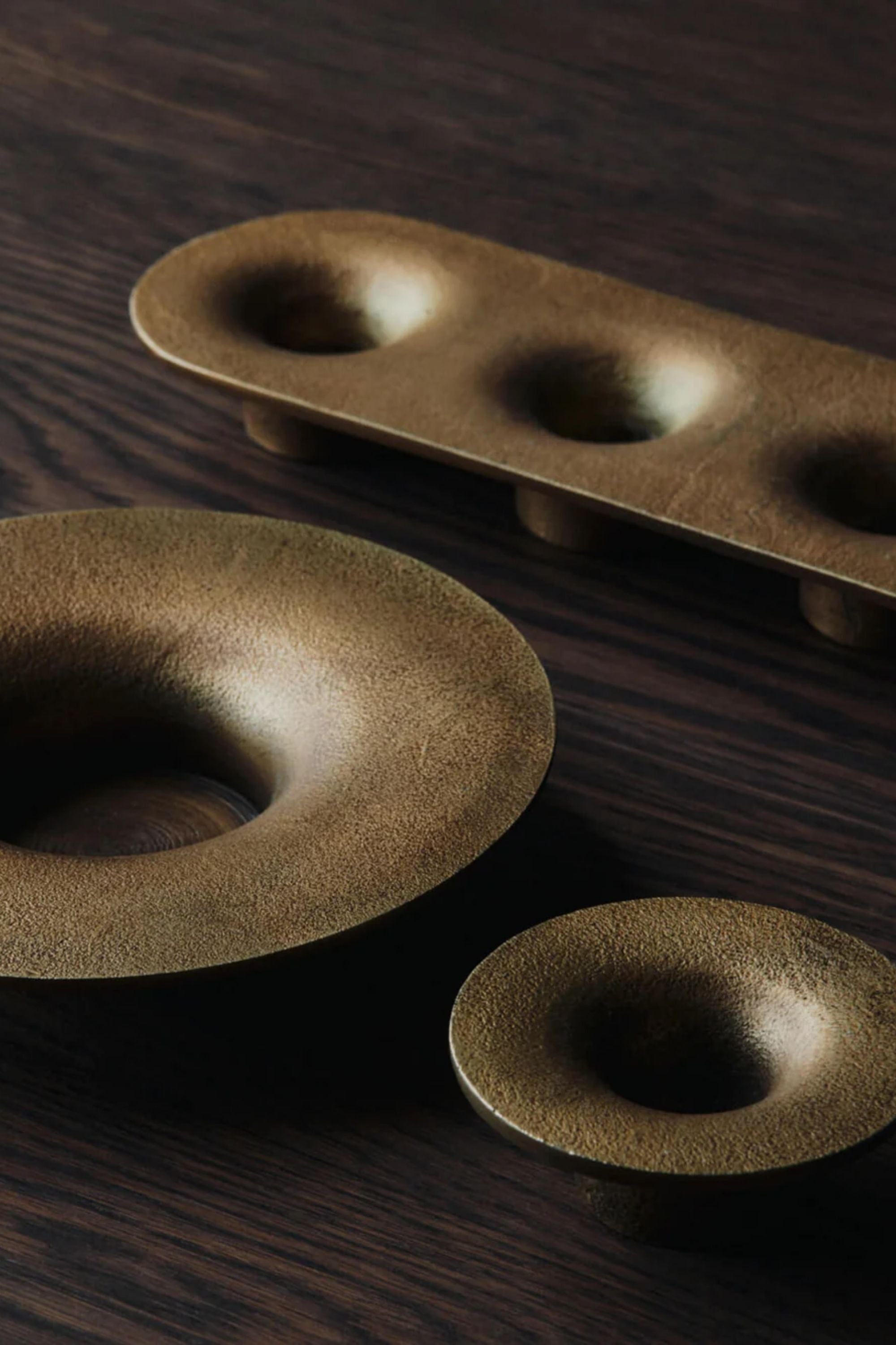 Soothe Block Candle Holder - Brass Finish