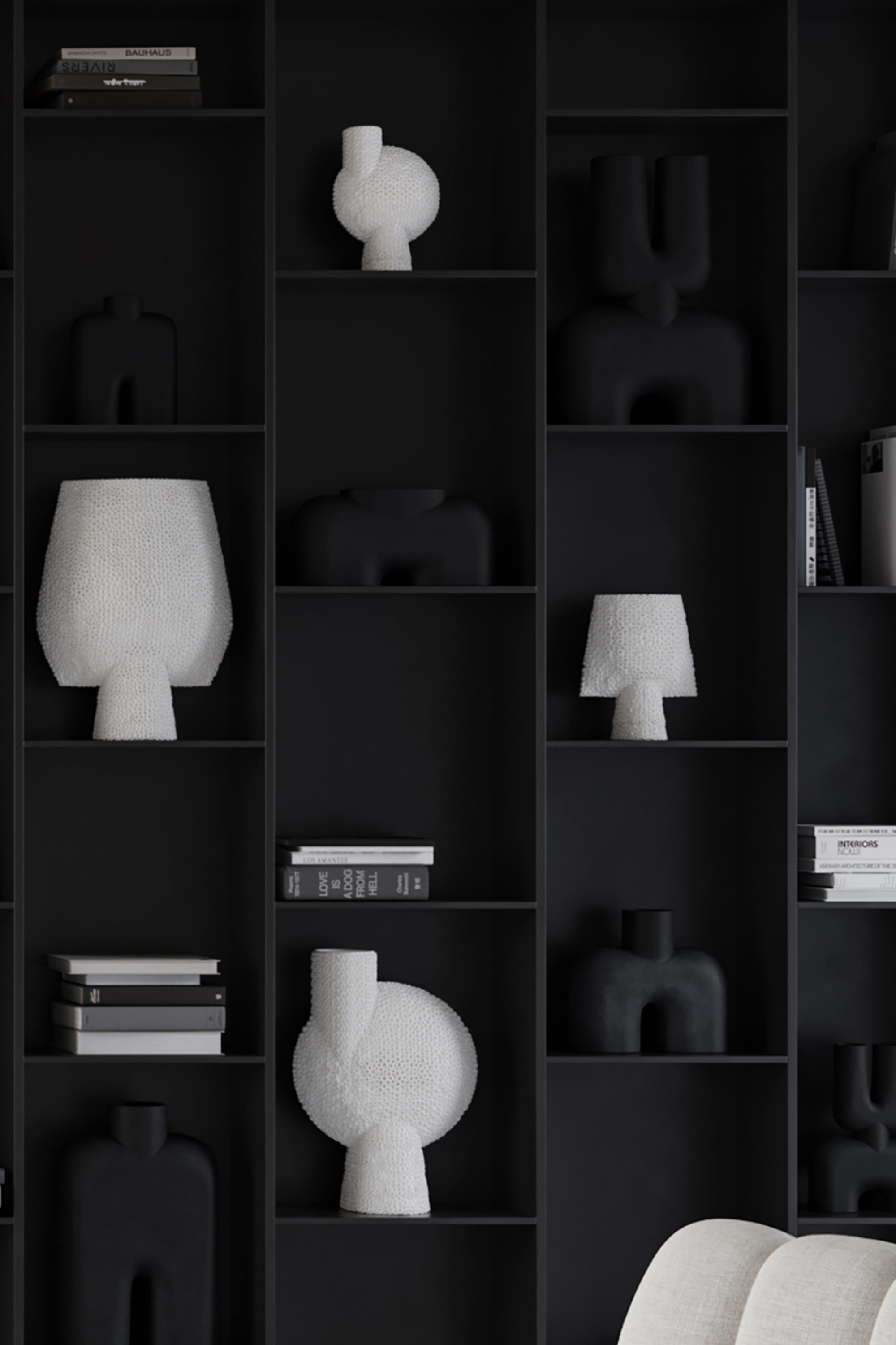 Sphere Vase Bubl Shisen Big bone white