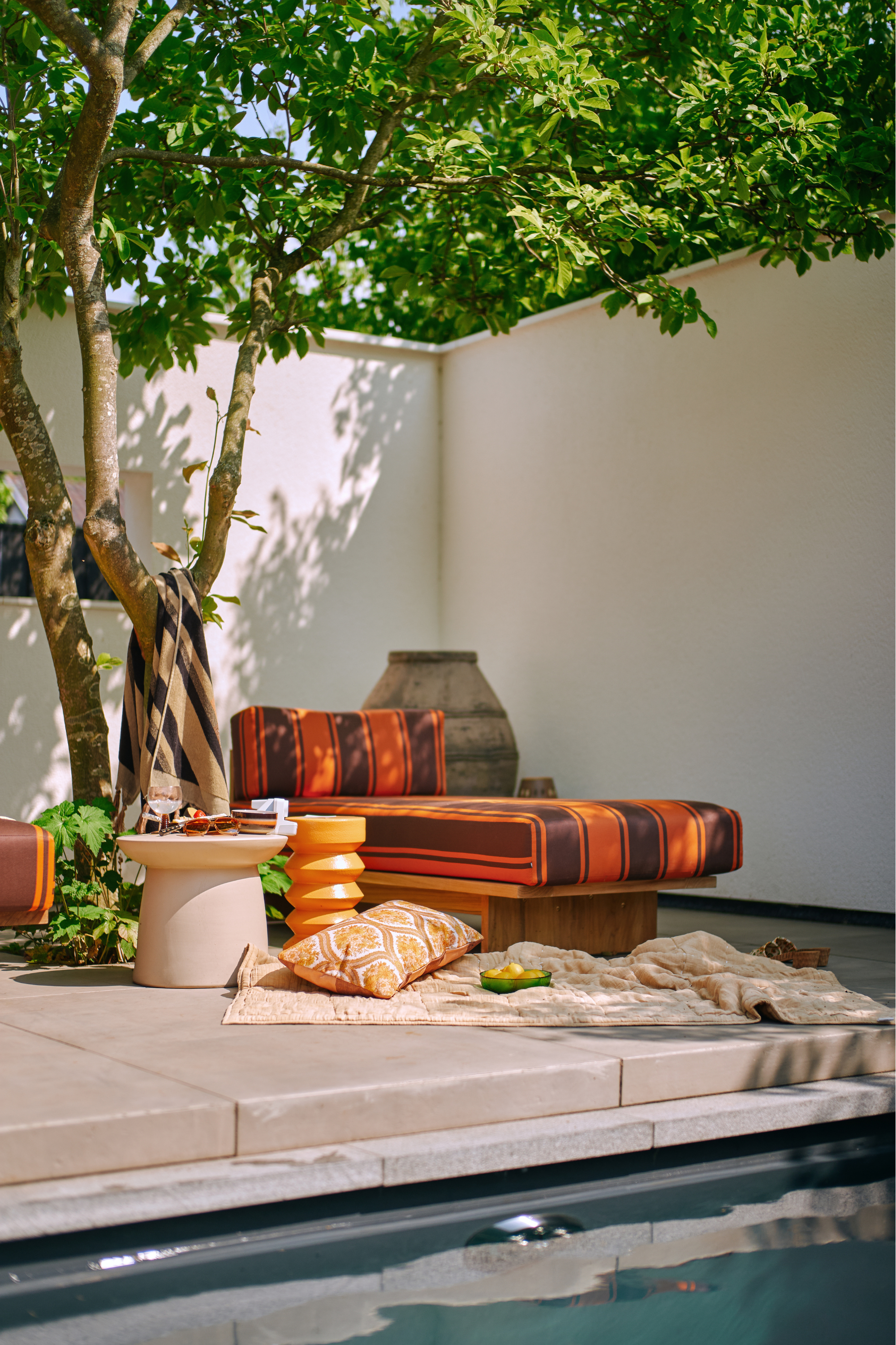 Stoneware side table