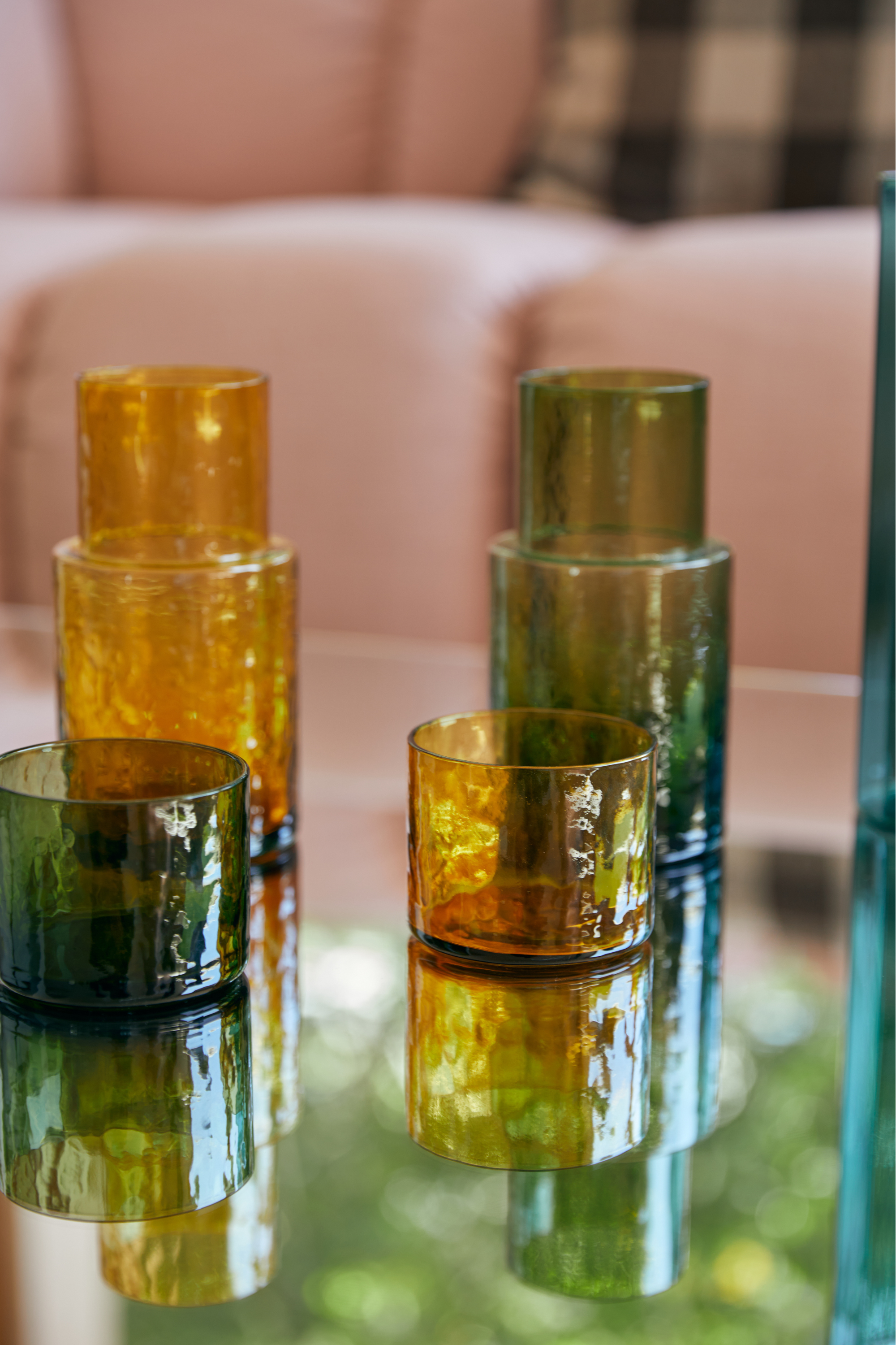 Tube amber pohár