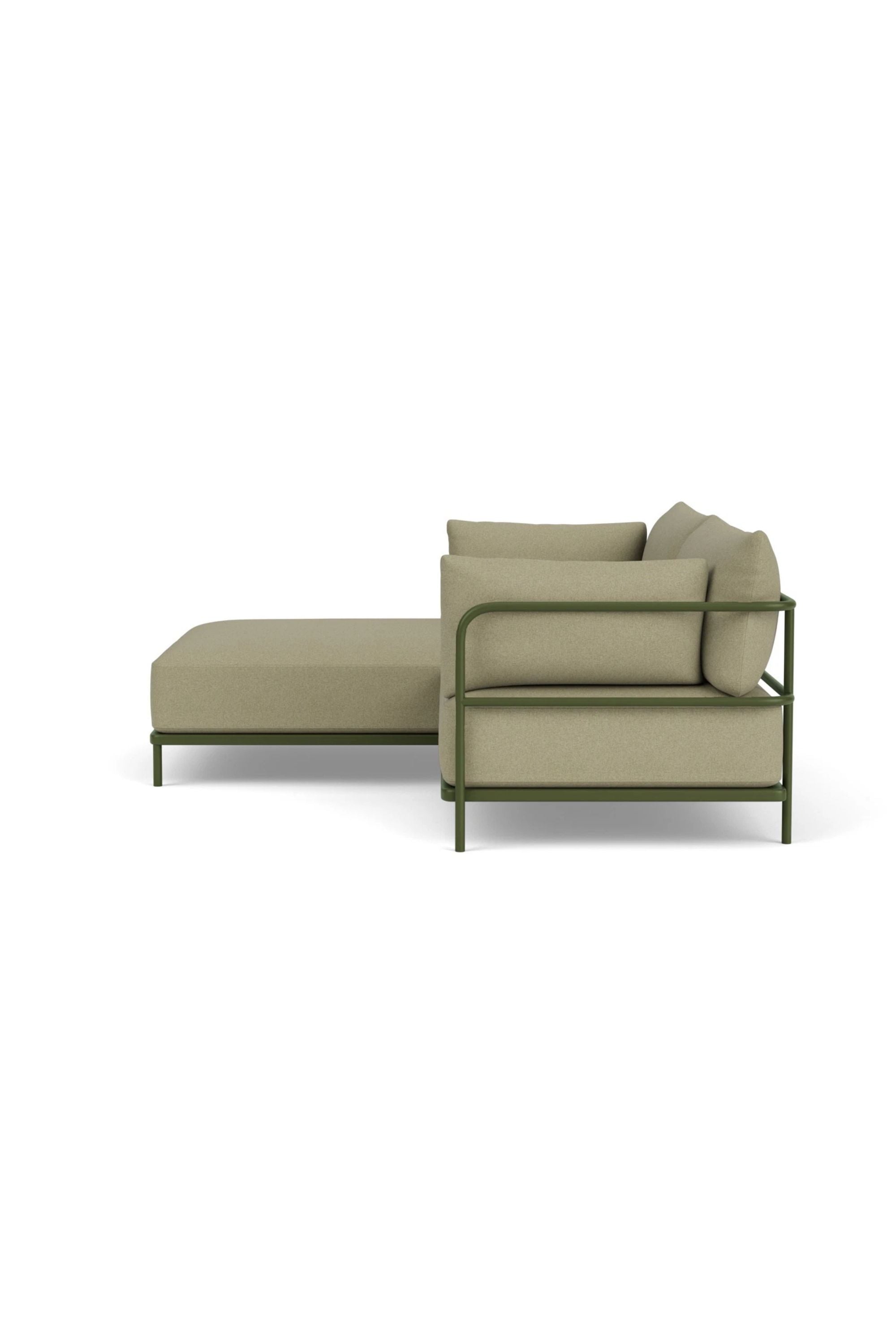Vincent kültéri bal oldali nyitott 3 személyes moduláris kanapé Clary Sage Green