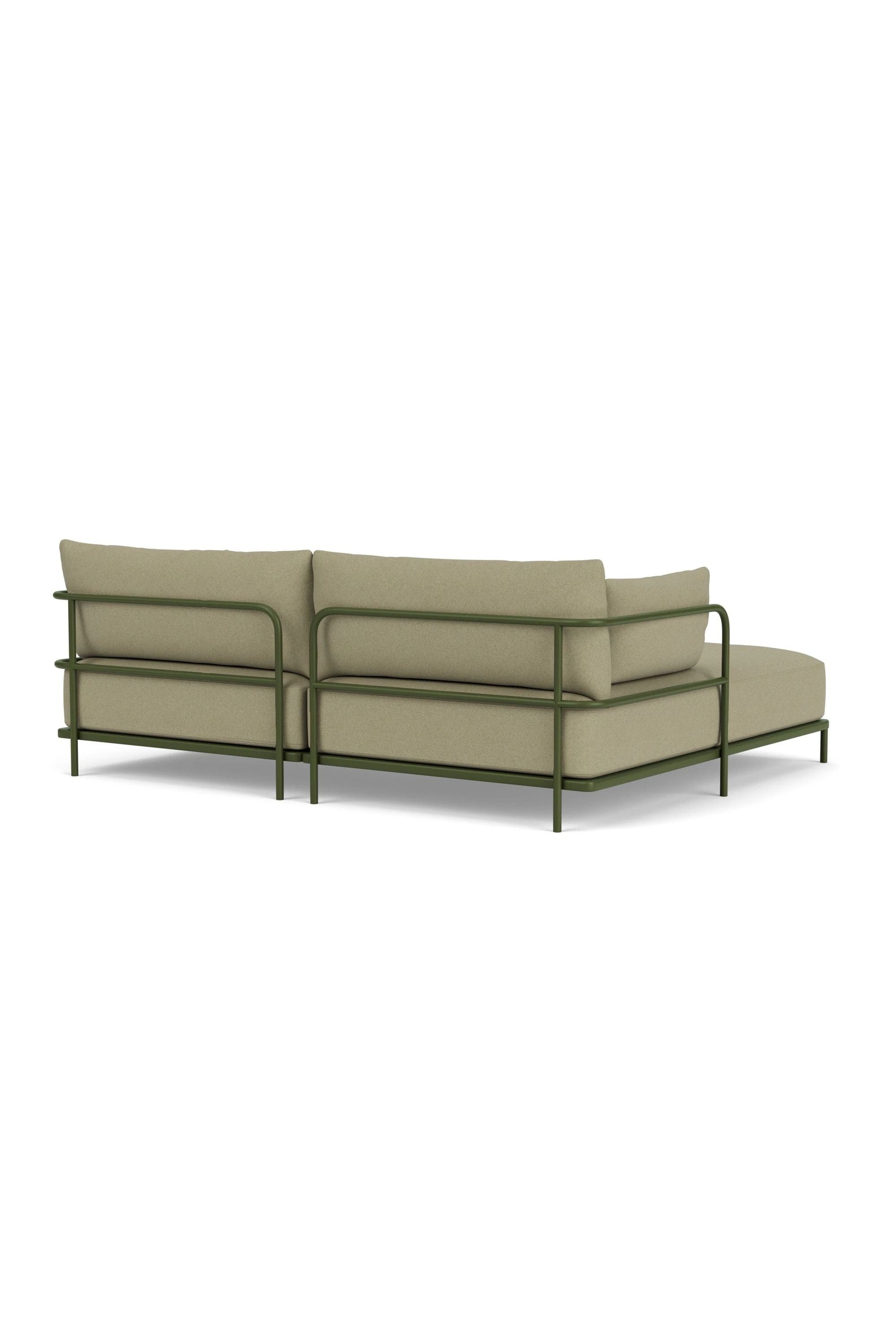 Vincent kültéri bal oldali nyitott 3 személyes moduláris kanapé Clary Sage Green