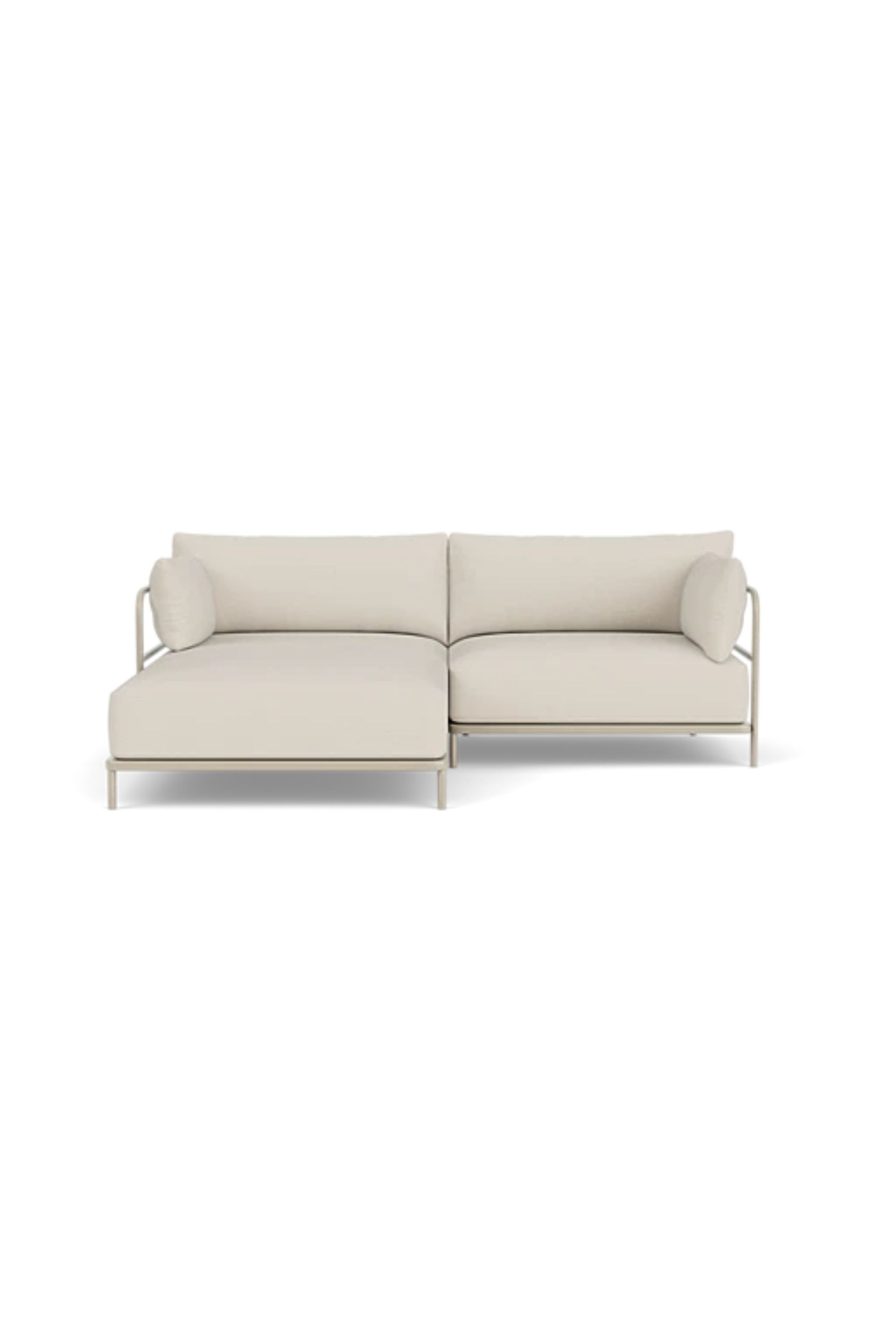 Vincent Outdoor 3-seater chaise left modular sofa Sandshell