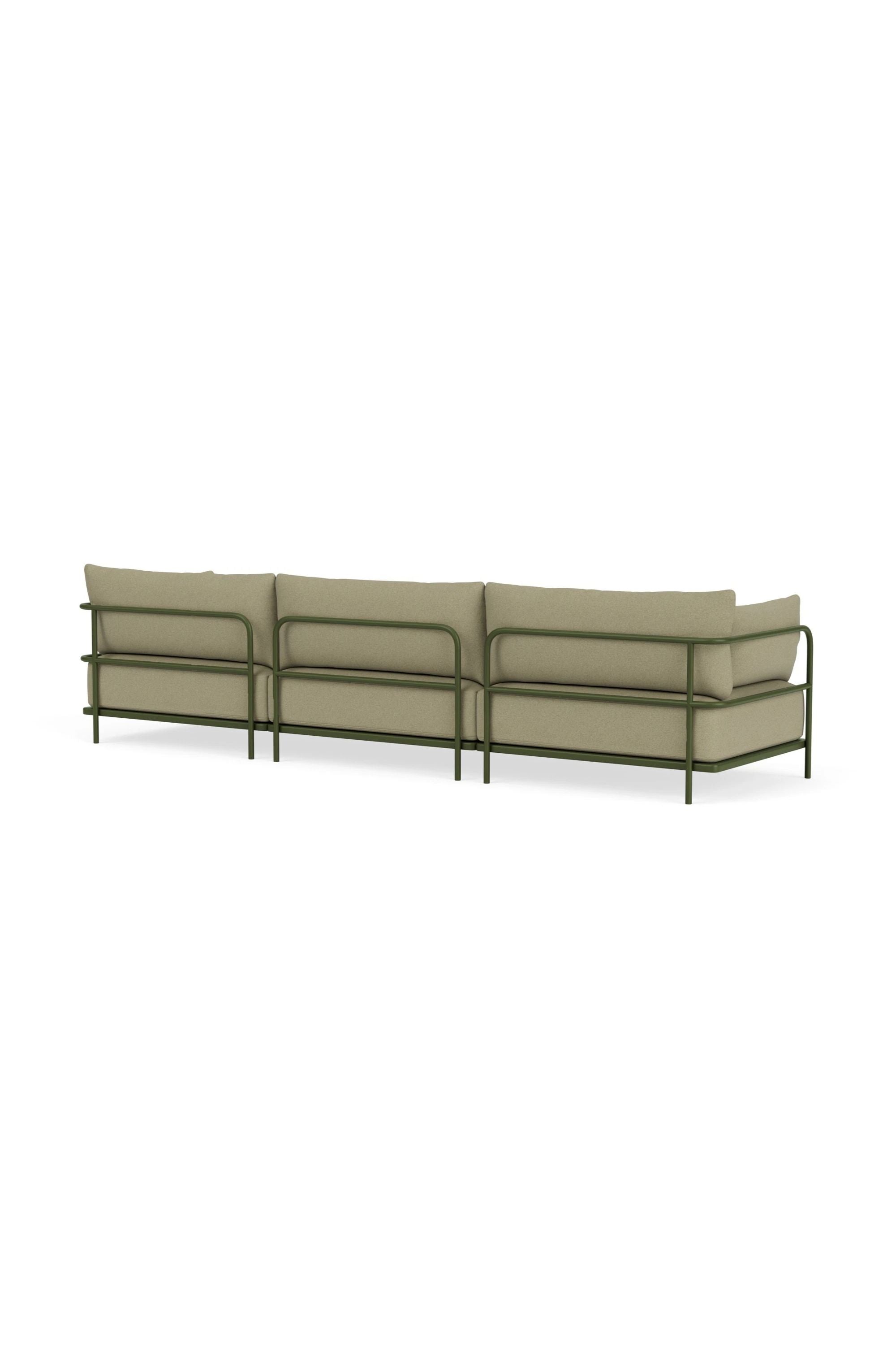 Vincent Outdoor 3,5-seater modular sofa Clary Sage Green