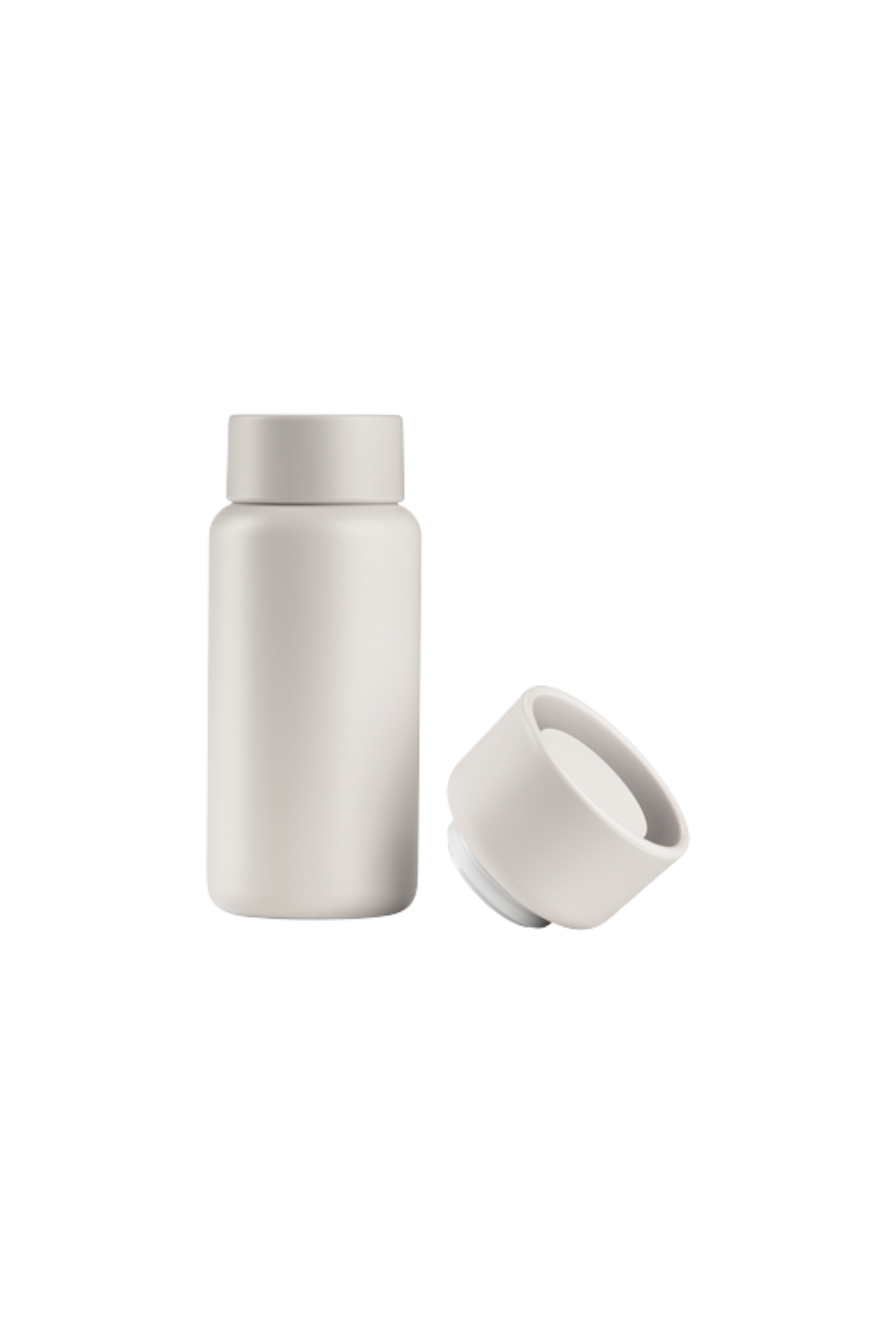 Singles Thermo mug with two lids cream